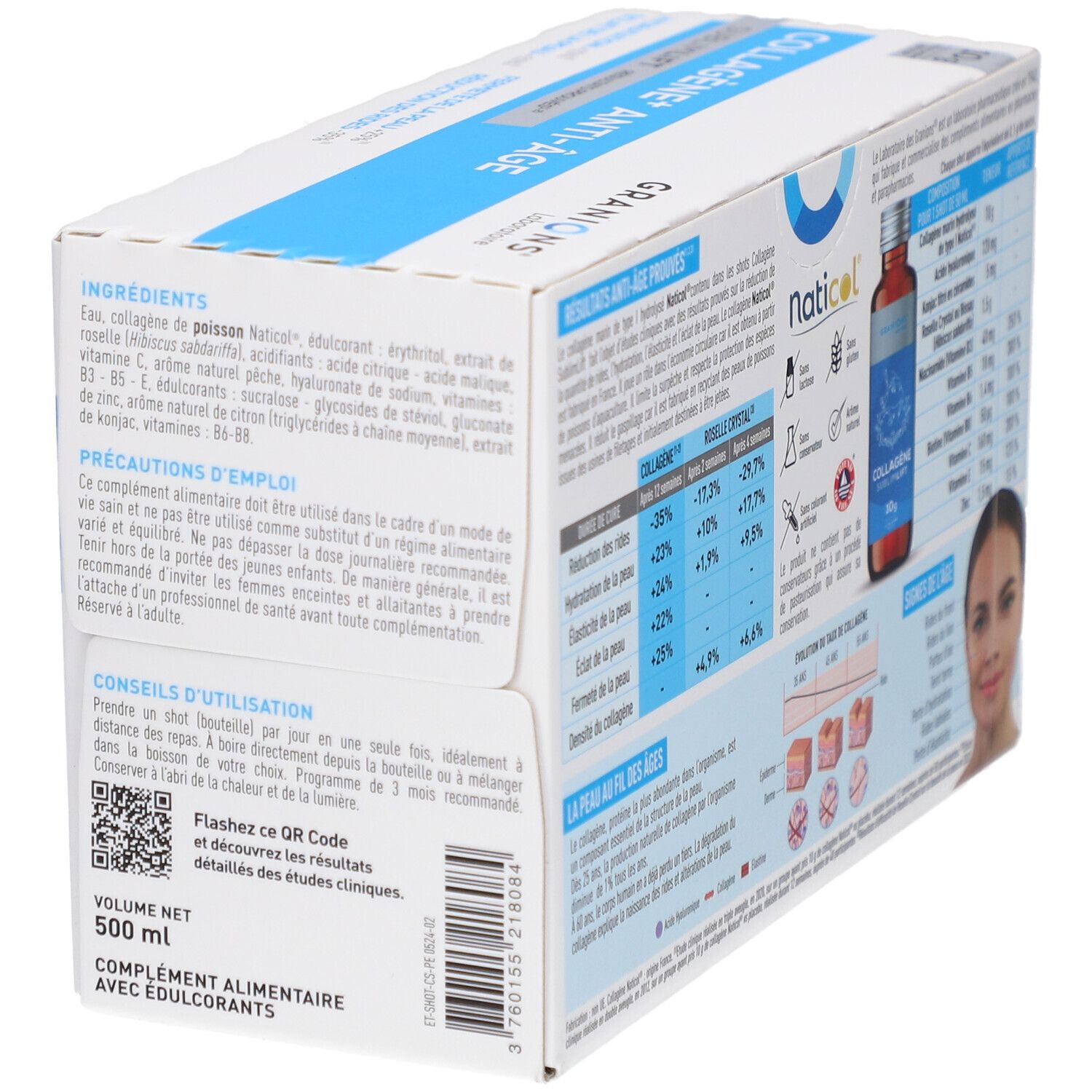 GRANIONS Collagène + Anti-Âge Goût Pêche