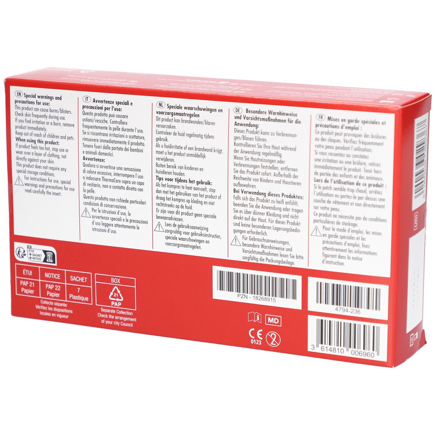Thermacare Patchs auto-chauffants Genou - Boîte de 2