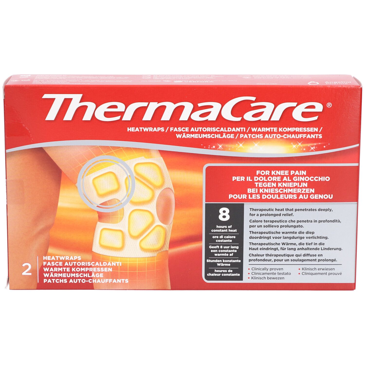 Thermacare Patchs auto-chauffants Genou - Boîte de 2