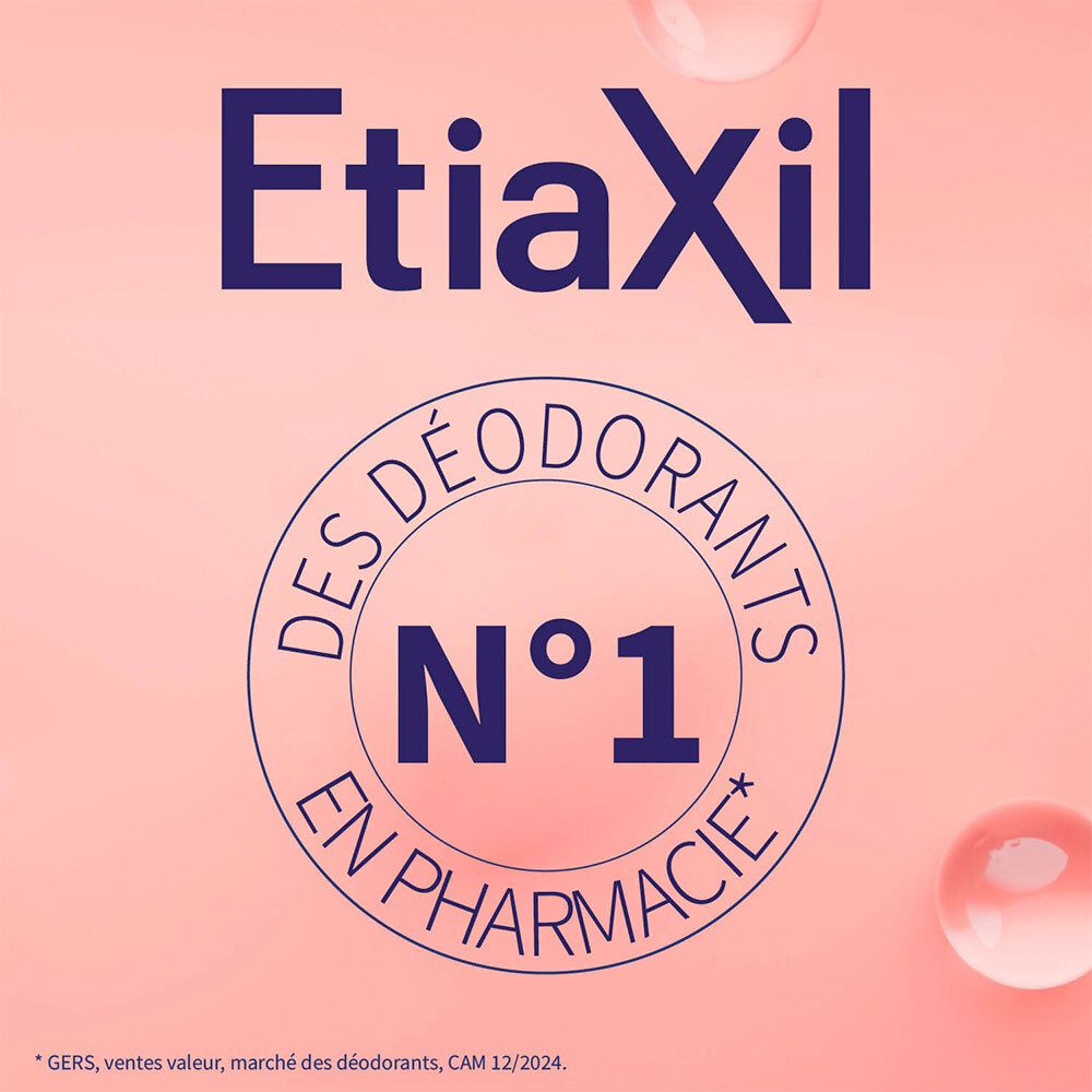 ETIAXIL - Déodorant Anti-transpirant - Transpiration Modérée - Aisselles - Extrême 96h - Peaux Normales - Efficacité 96h - Roll on - 50 ml