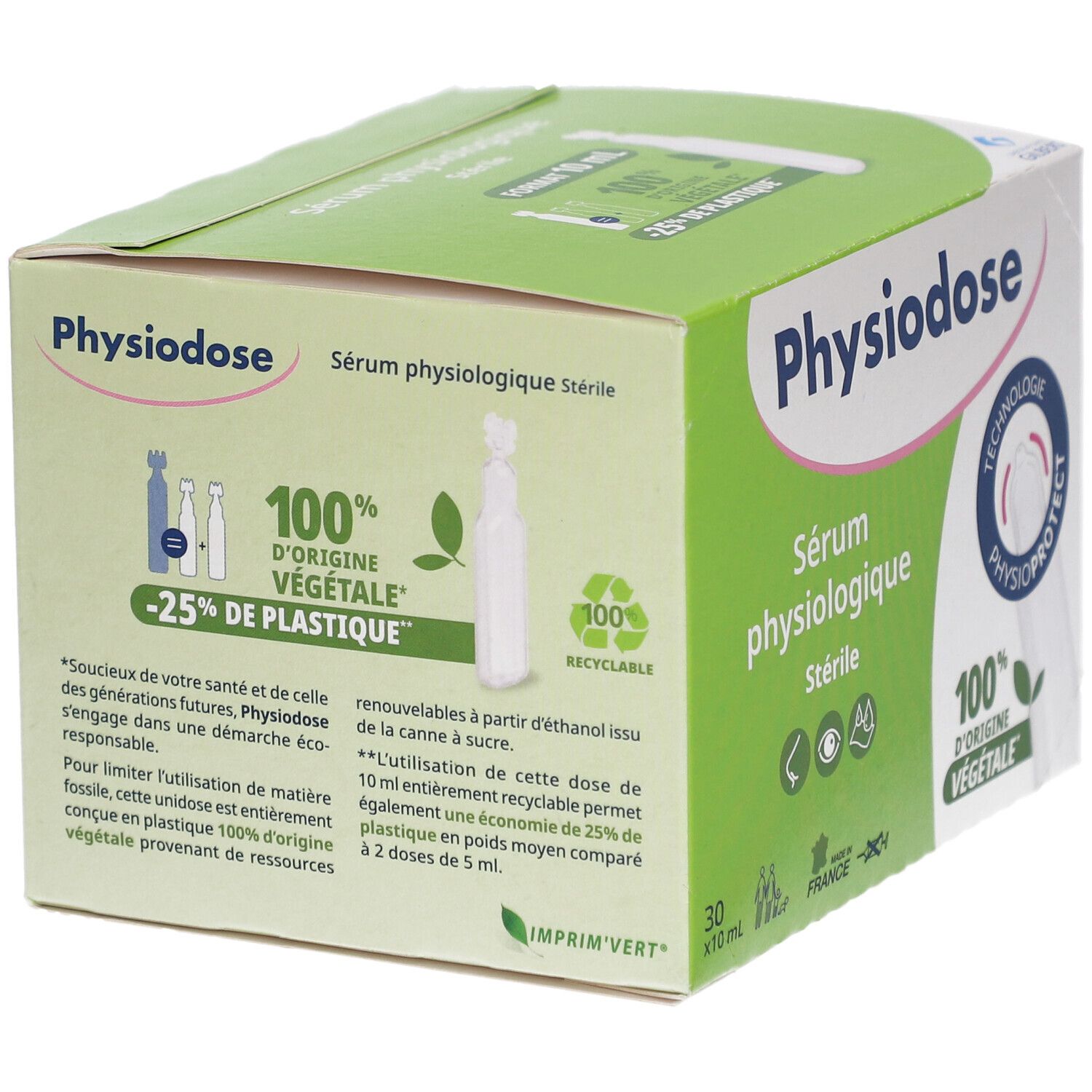 PHYSIODOSE Sérum Physiologique 30 x 10 ml
