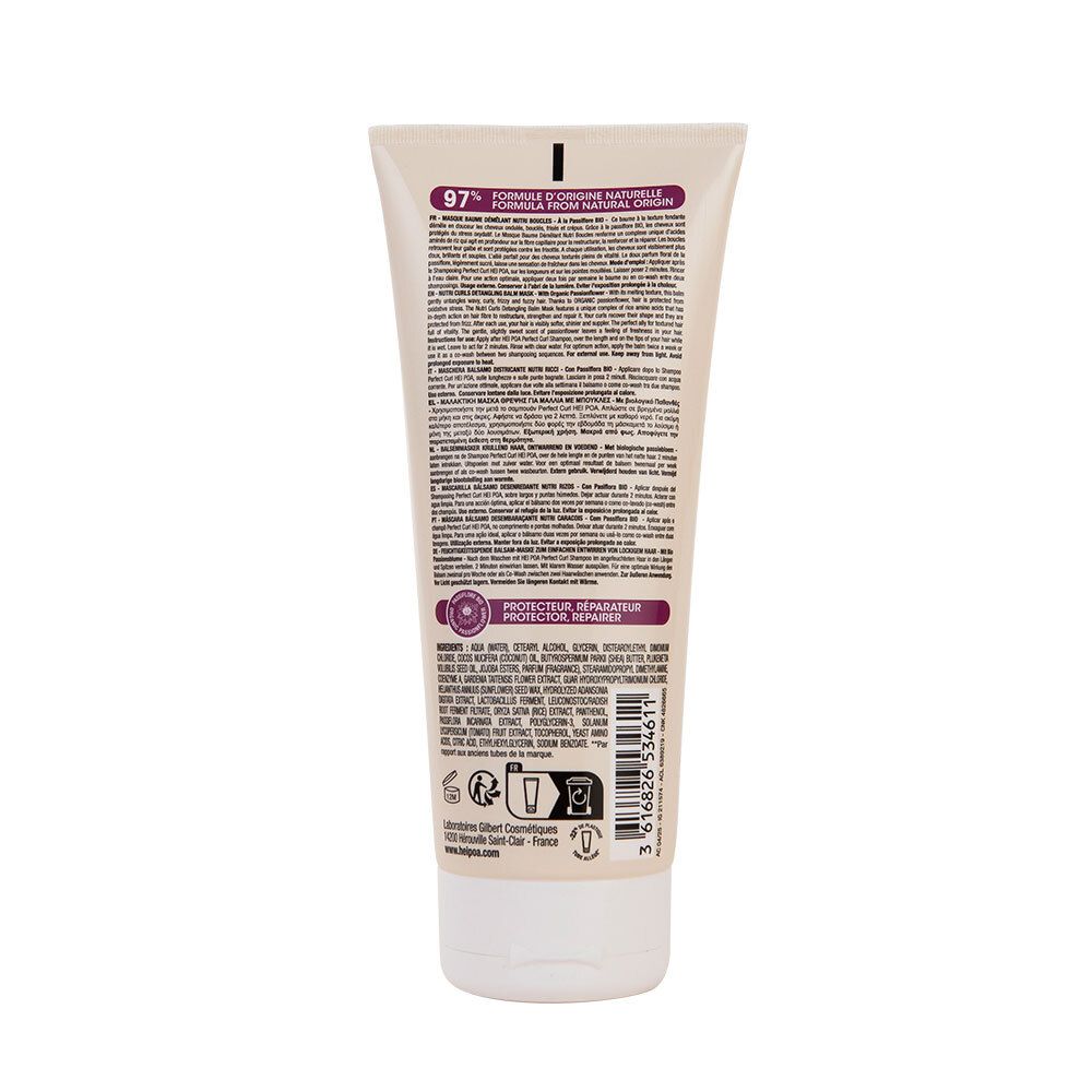 Dos du tube crème. Ingrédients, instructions et informations fabricant. 97% ingrédients naturels.