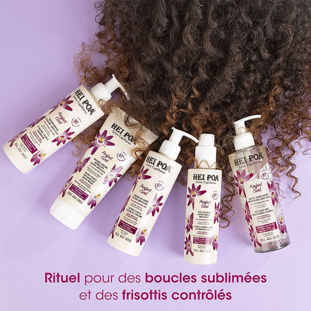 Divers produits HEI POA. Perfect Curl. Rituel pour des boucles sublimées et des frisottis contrôlés.