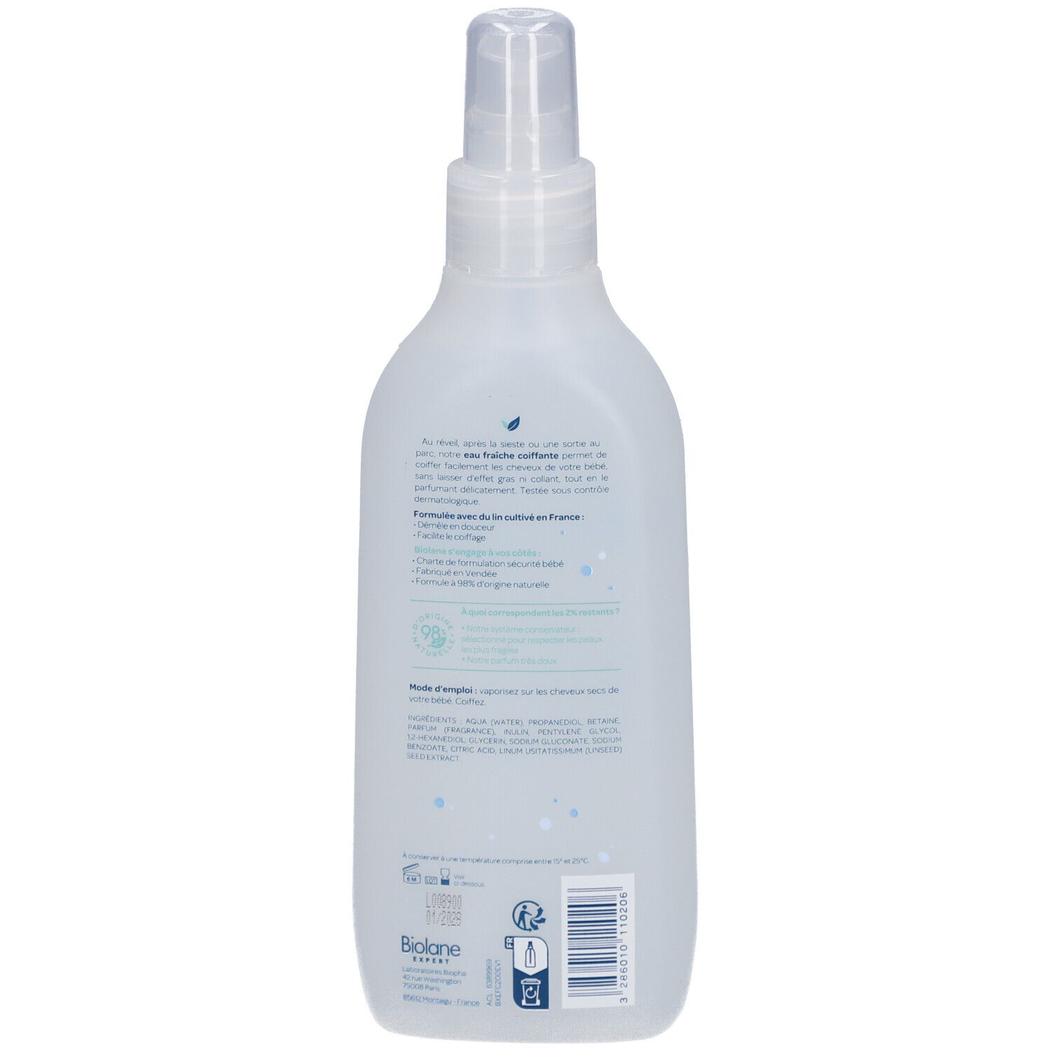 Biolane Expert Eau Fraîche Coiffante