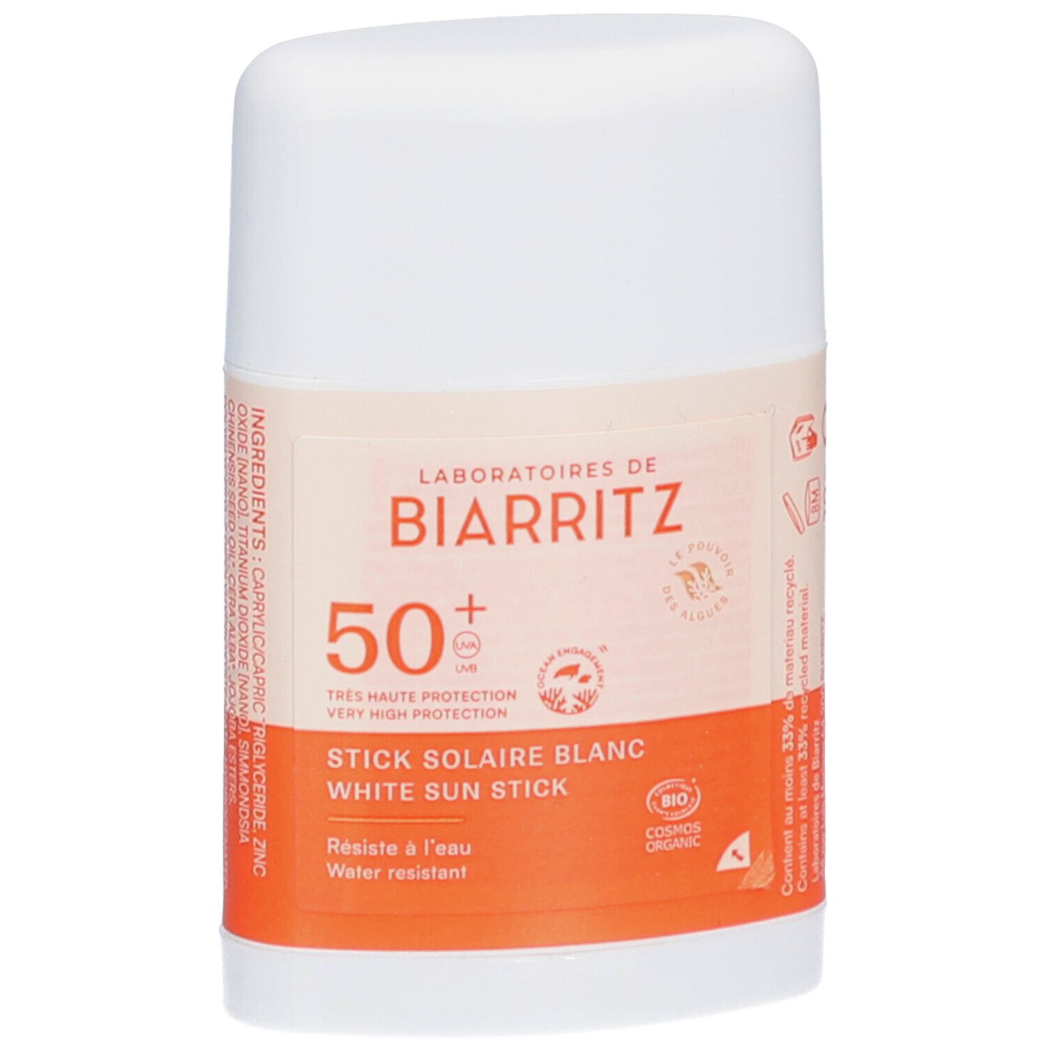 LABORATOIRES DE BIARRITZ Stick Solaire Blanc SPF50+