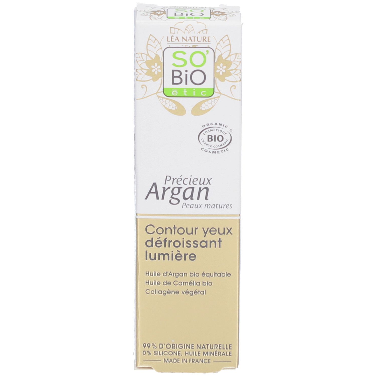 SO BIO ETIC Précieux Argan Contour Yeux Défroissant Lumière