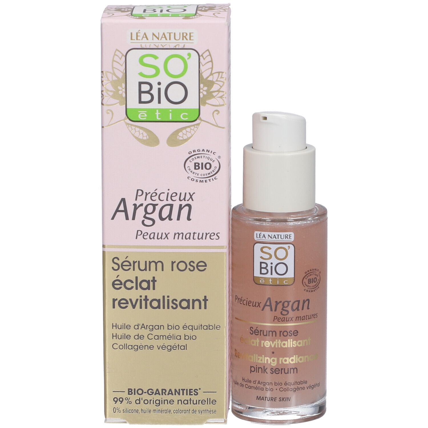 SO BIO ETIC Précieux Argan Sérum Rose éclat revitalisant