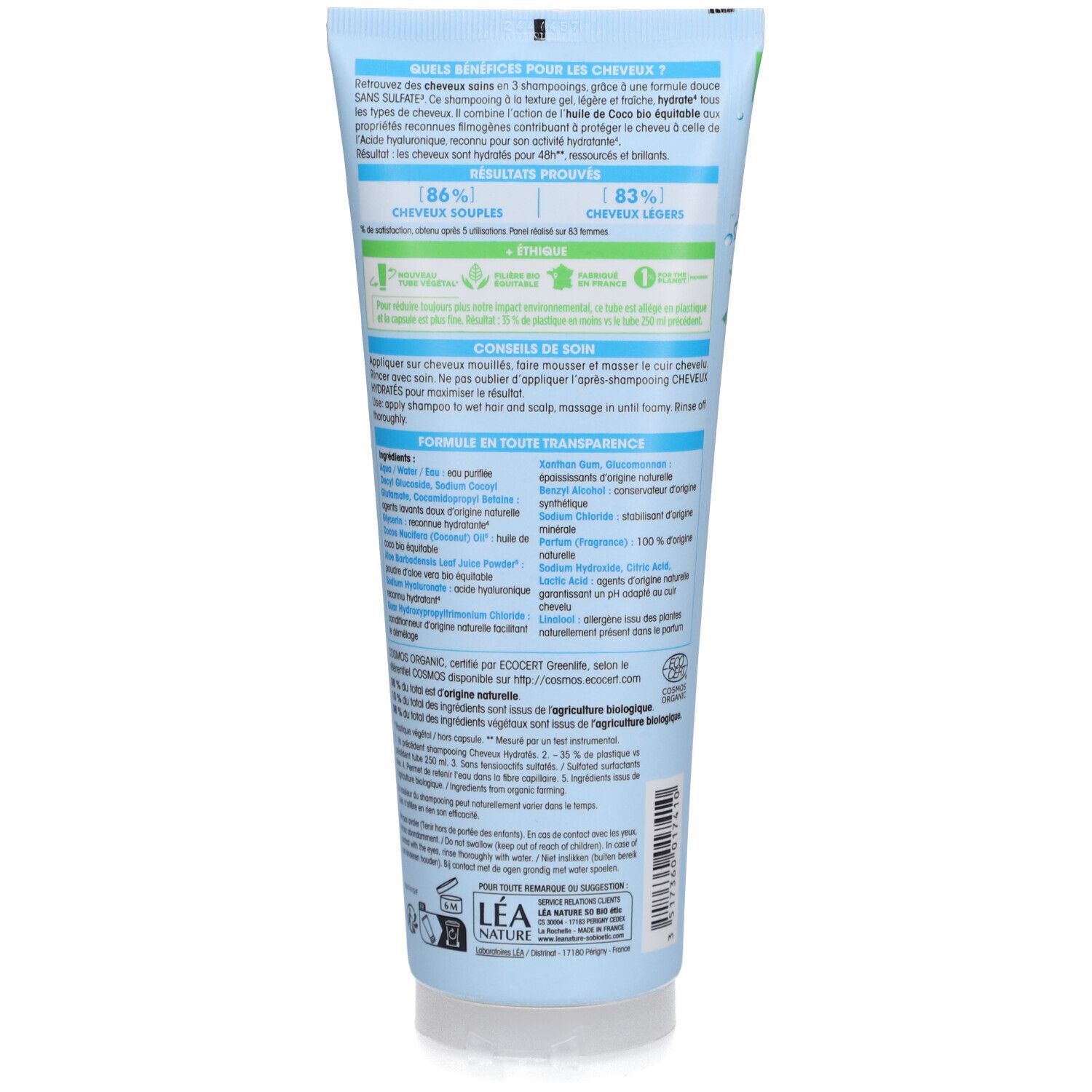 SO BIO ETIC Shampoing cheveux hydratés