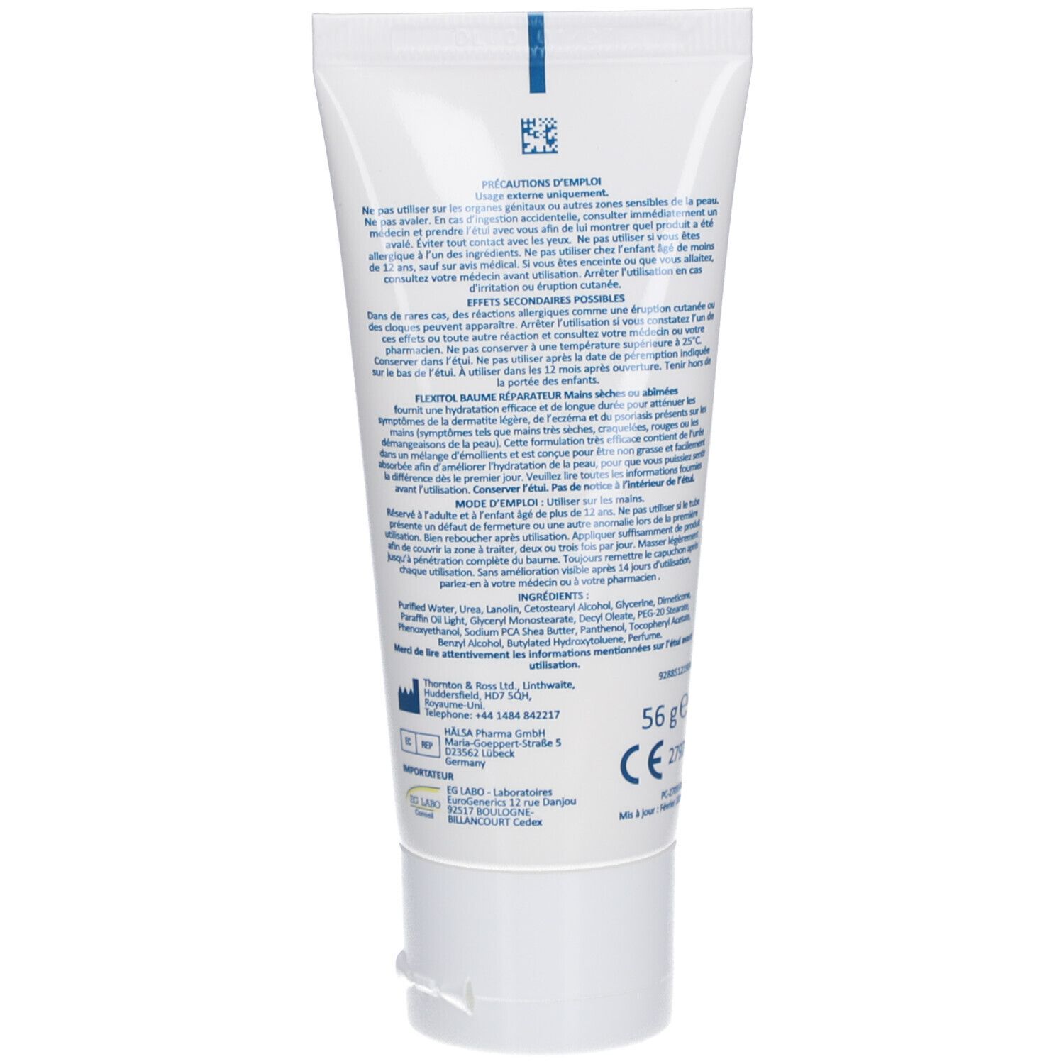 Flexitol Baume réparateur mains abîmées 10 % urée