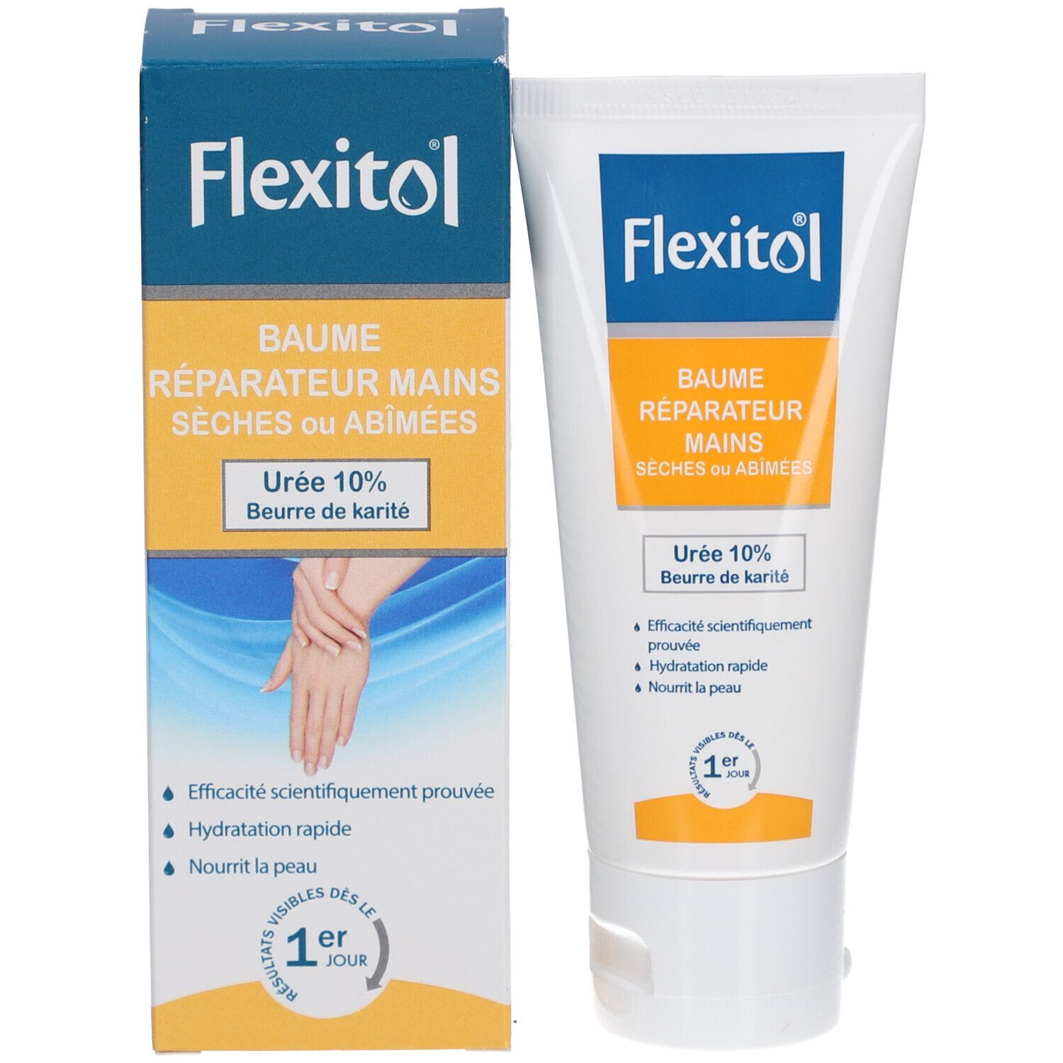 Flexitol Baume réparateur mains abîmées 10 % urée