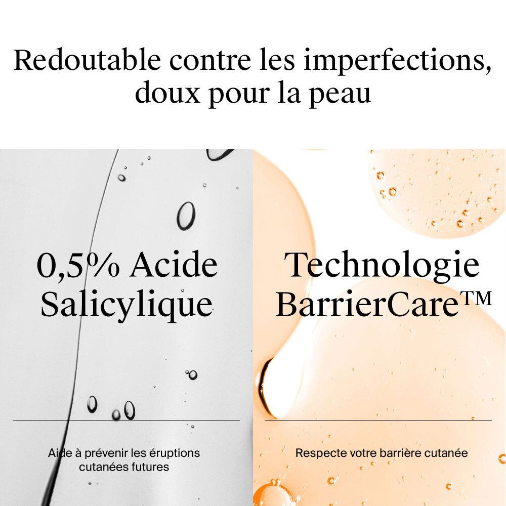 Lotion Neutrogena Anti-Points Noirs : Acide Salicylique 0,5% et Technologie BarrierCare™.