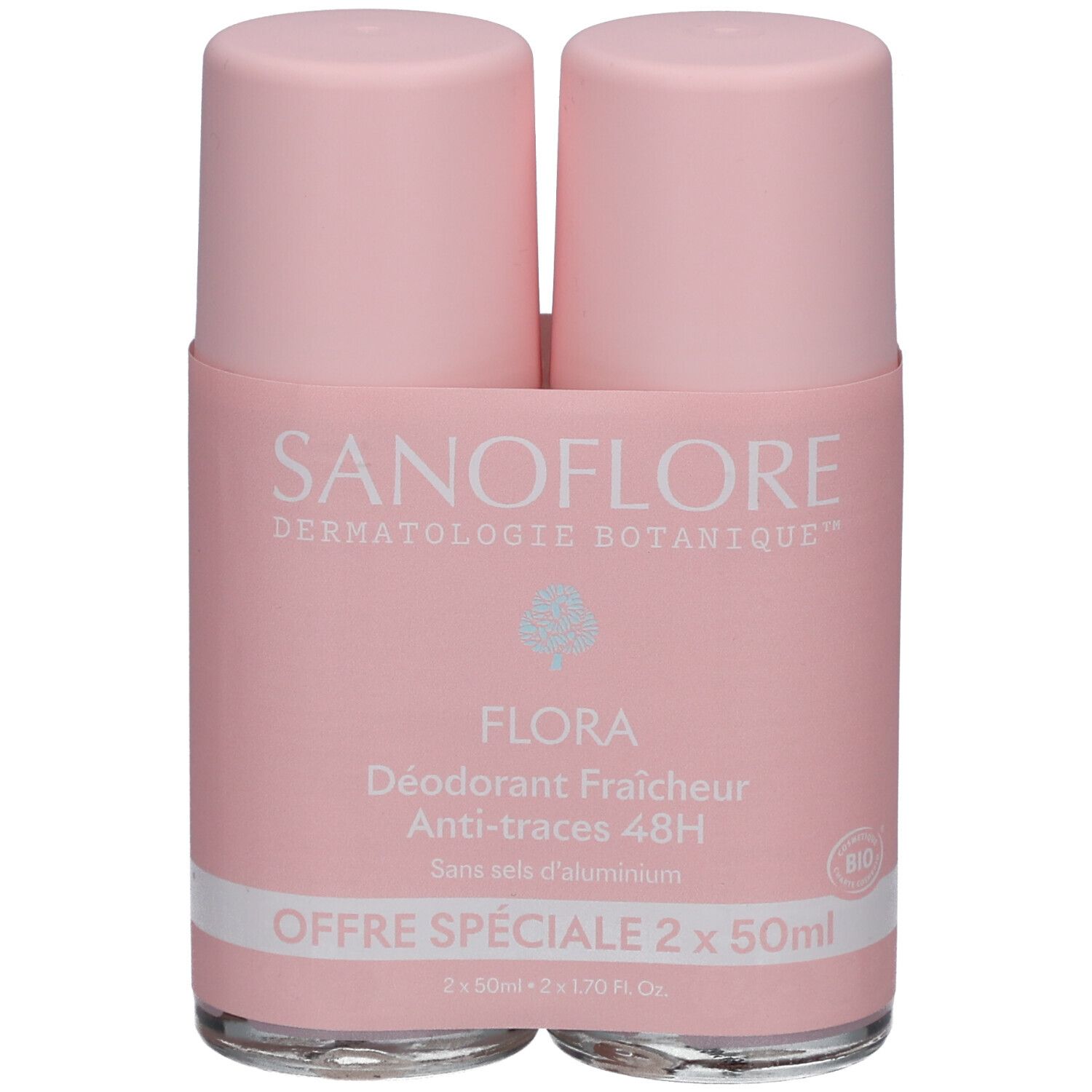 SANOFLORE Déodorant Roll-On 48h Flora x2
