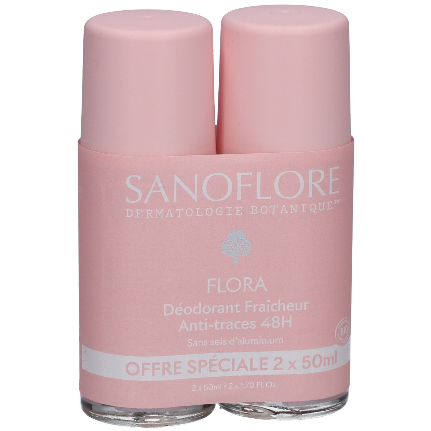 SANOFLORE Déodorant Roll-On 48h Flora x2