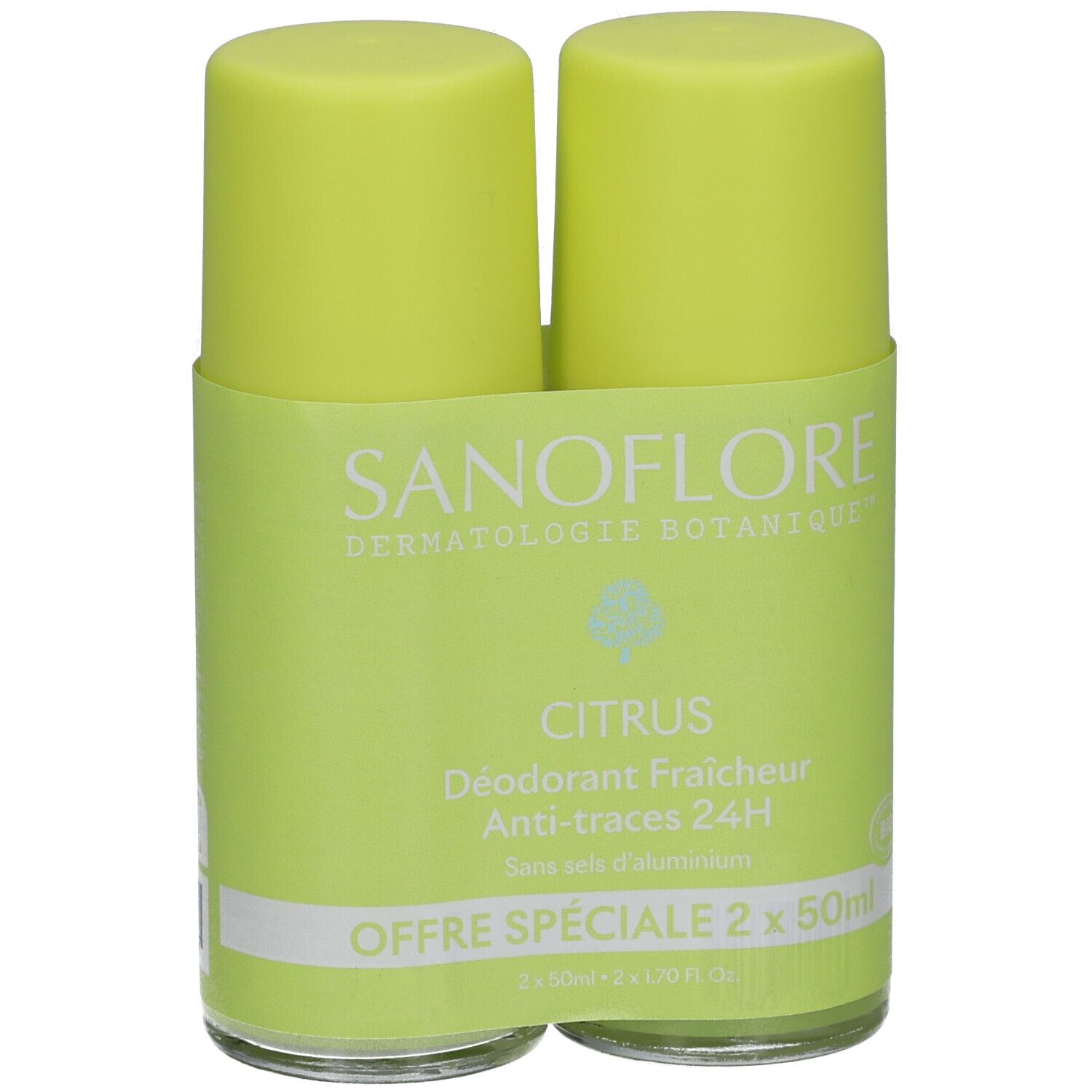 SANOFLORE Déodorant Roll-On 24h Citrus x2