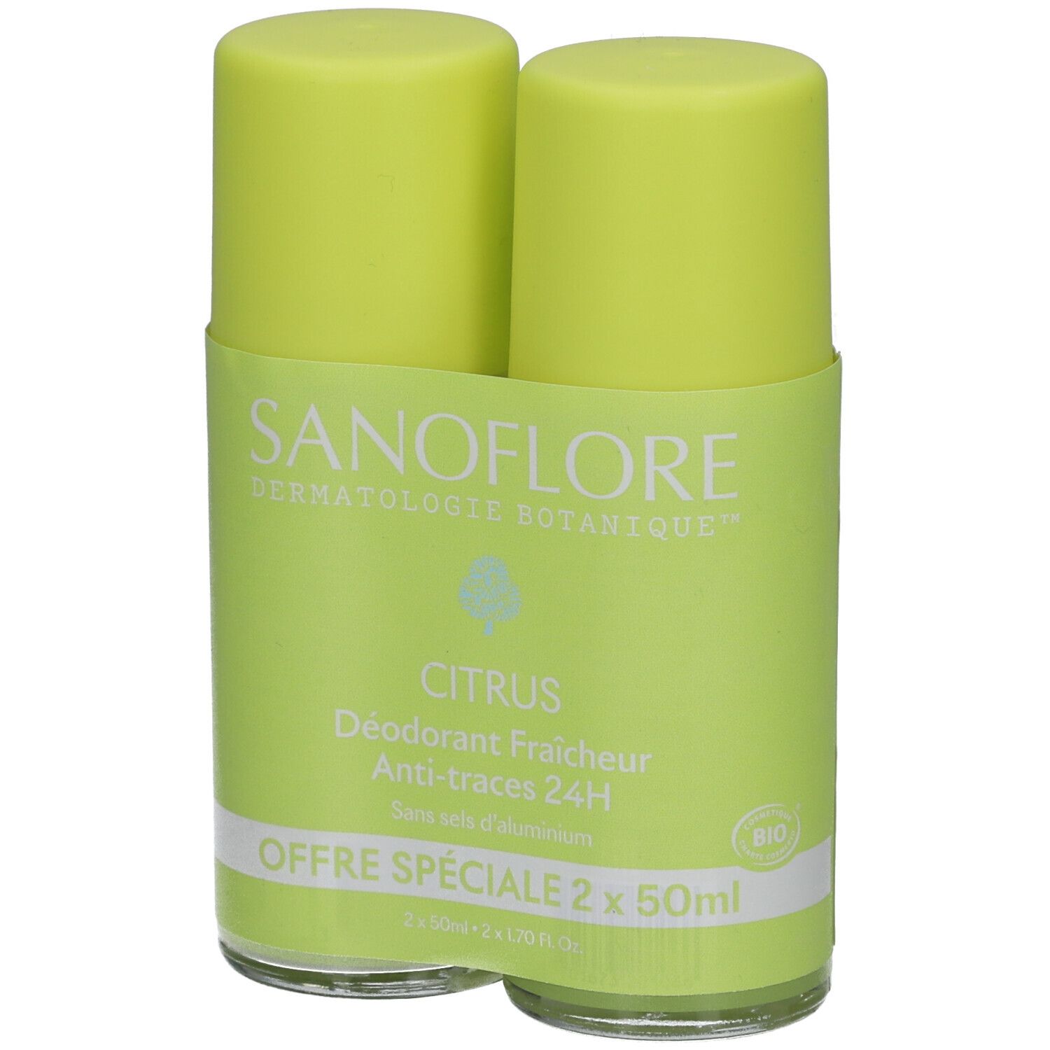 SANOFLORE Déodorant Roll-On 24h Citrus x2