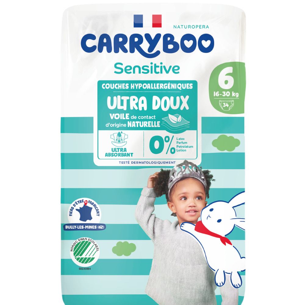 CARRYBOO Sensitive Couches bébé - T6 (16-30 kg)