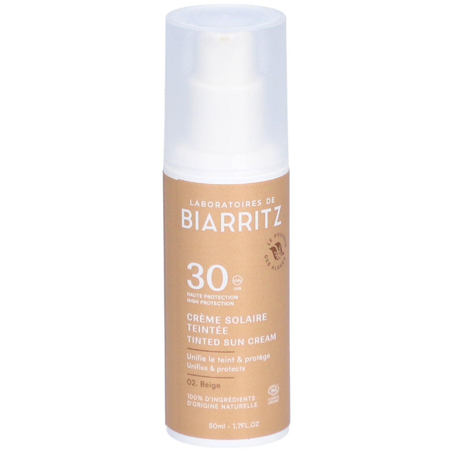 LABORATOIRES DE BIARRITZ Crème Solaire Teintée Beige SPF30