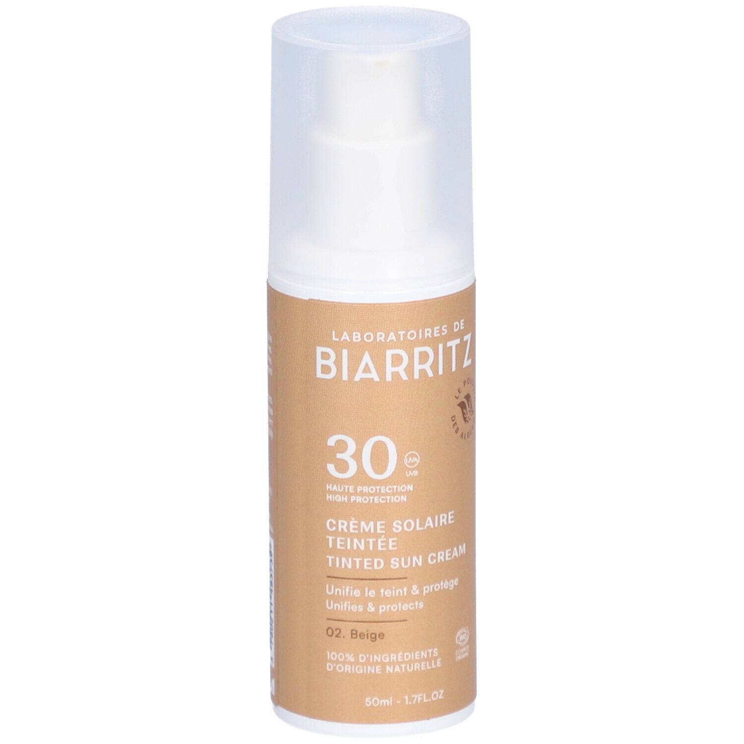 LABORATOIRES DE BIARRITZ Crème Solaire Teintée Beige SPF30