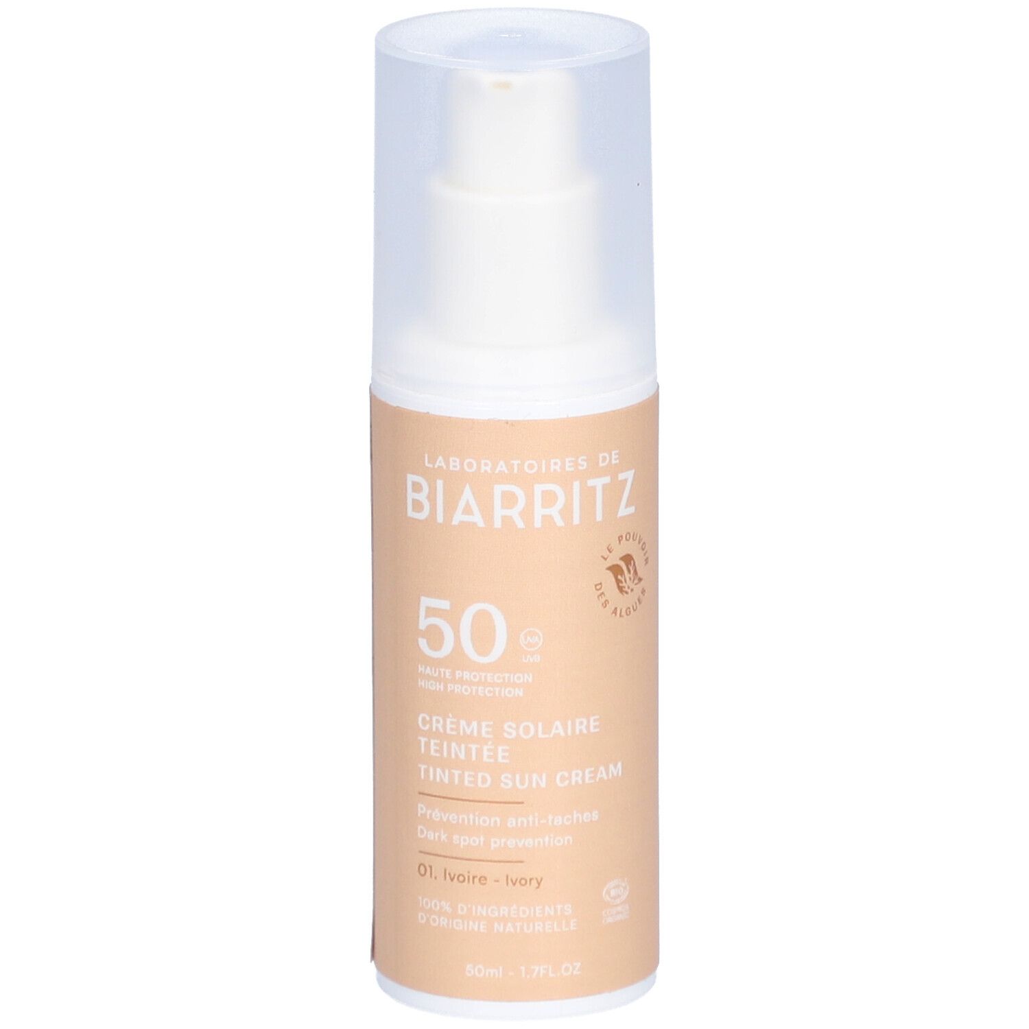 LABORATOIRES DE BIARRITZ Crème Solaire Teintée 01 Ivoire