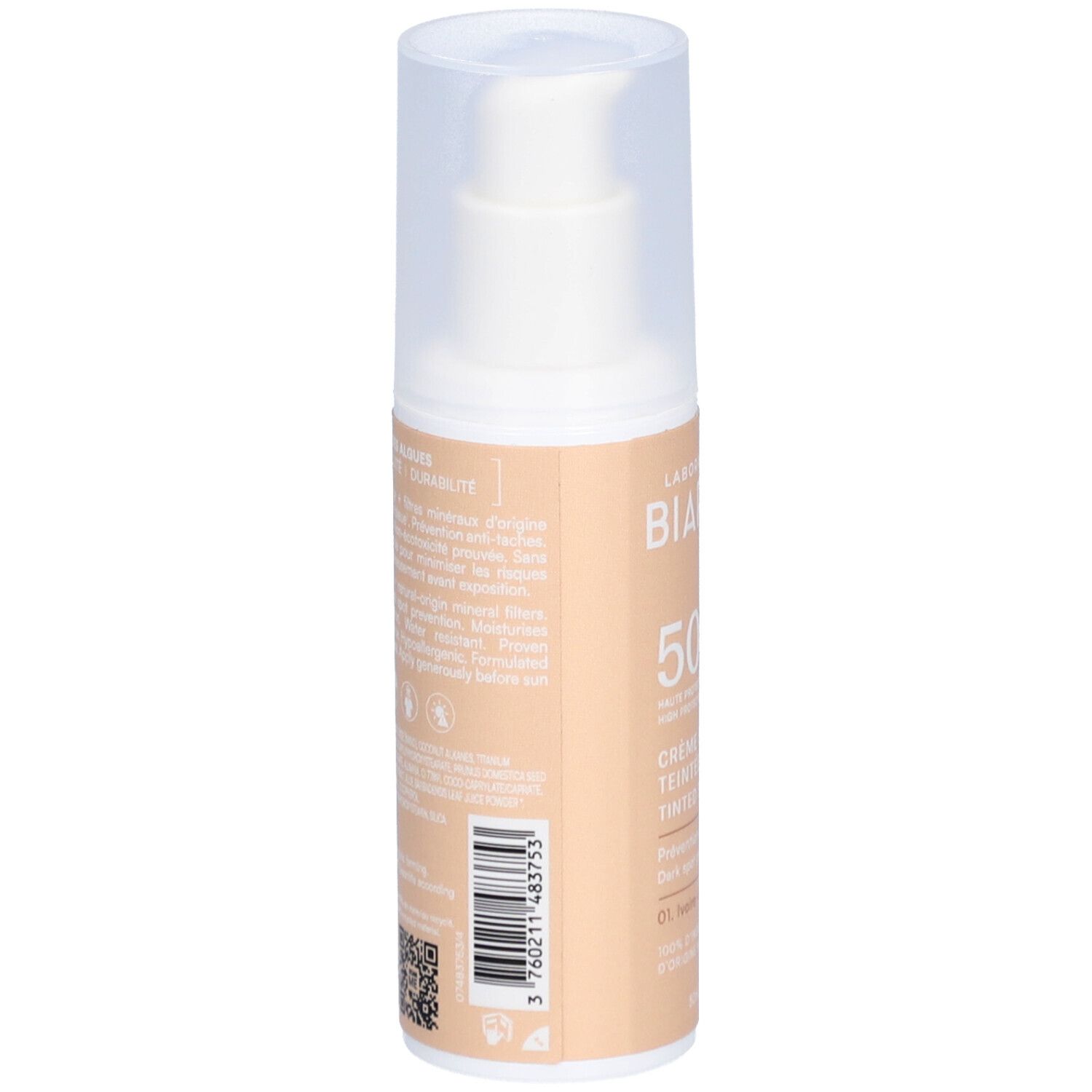 LABORATOIRES DE BIARRITZ Crème Solaire Teintée 01 Ivoire