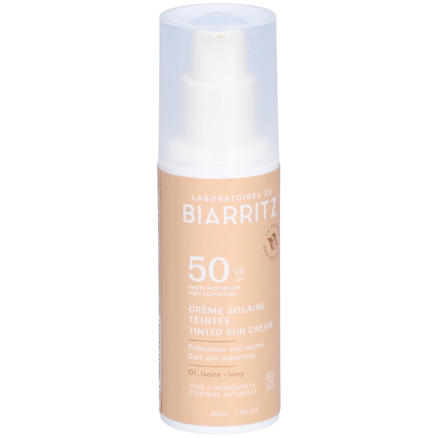 LABORATOIRES DE BIARRITZ Crème Solaire Teintée 01 Ivoire