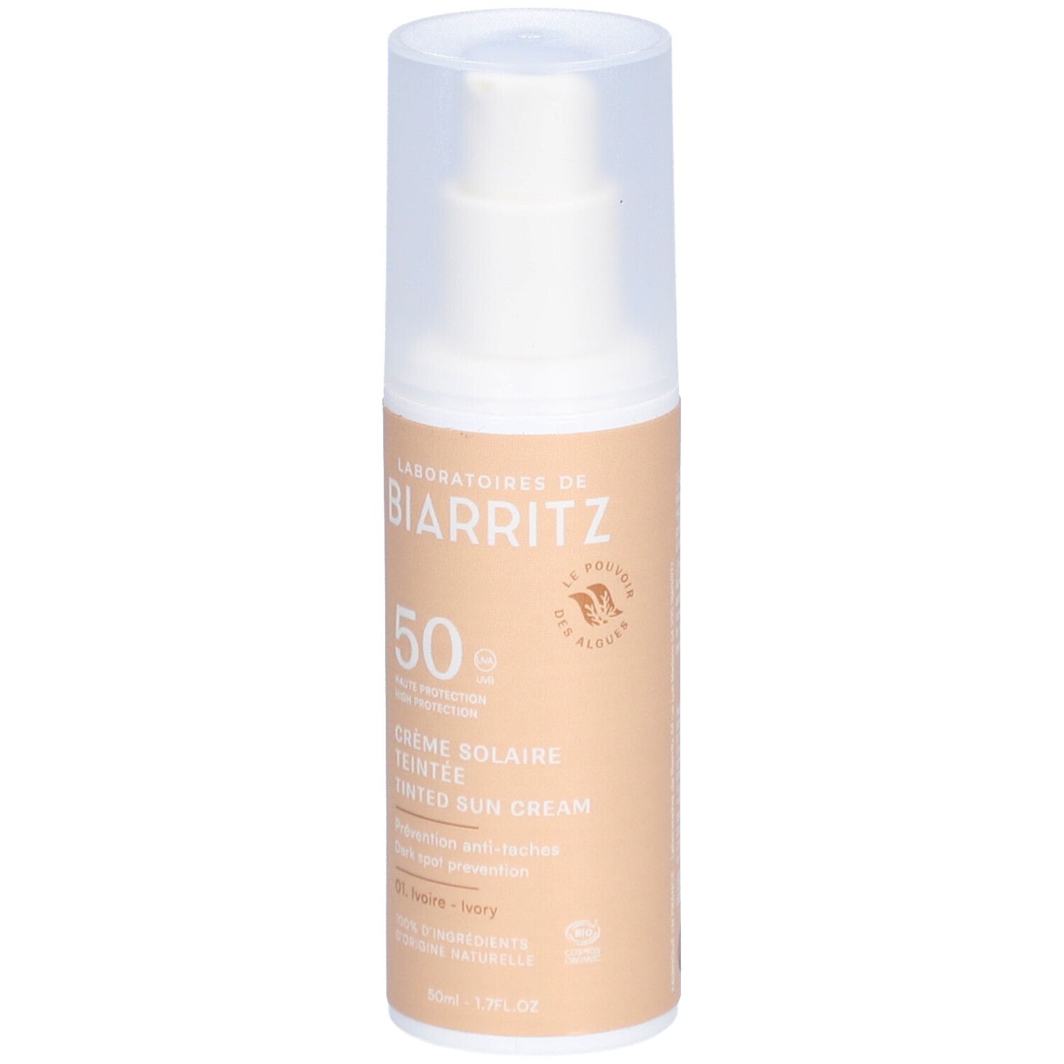 LABORATOIRES DE BIARRITZ Crème Solaire Teintée 01 Ivoire