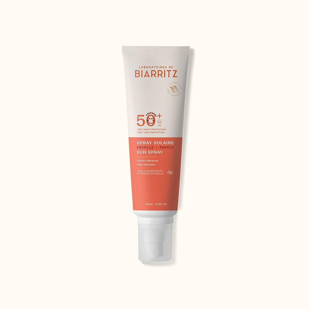 Laboratoires de Biarritz Spray Solaire Famille SPF50+, 150ml.