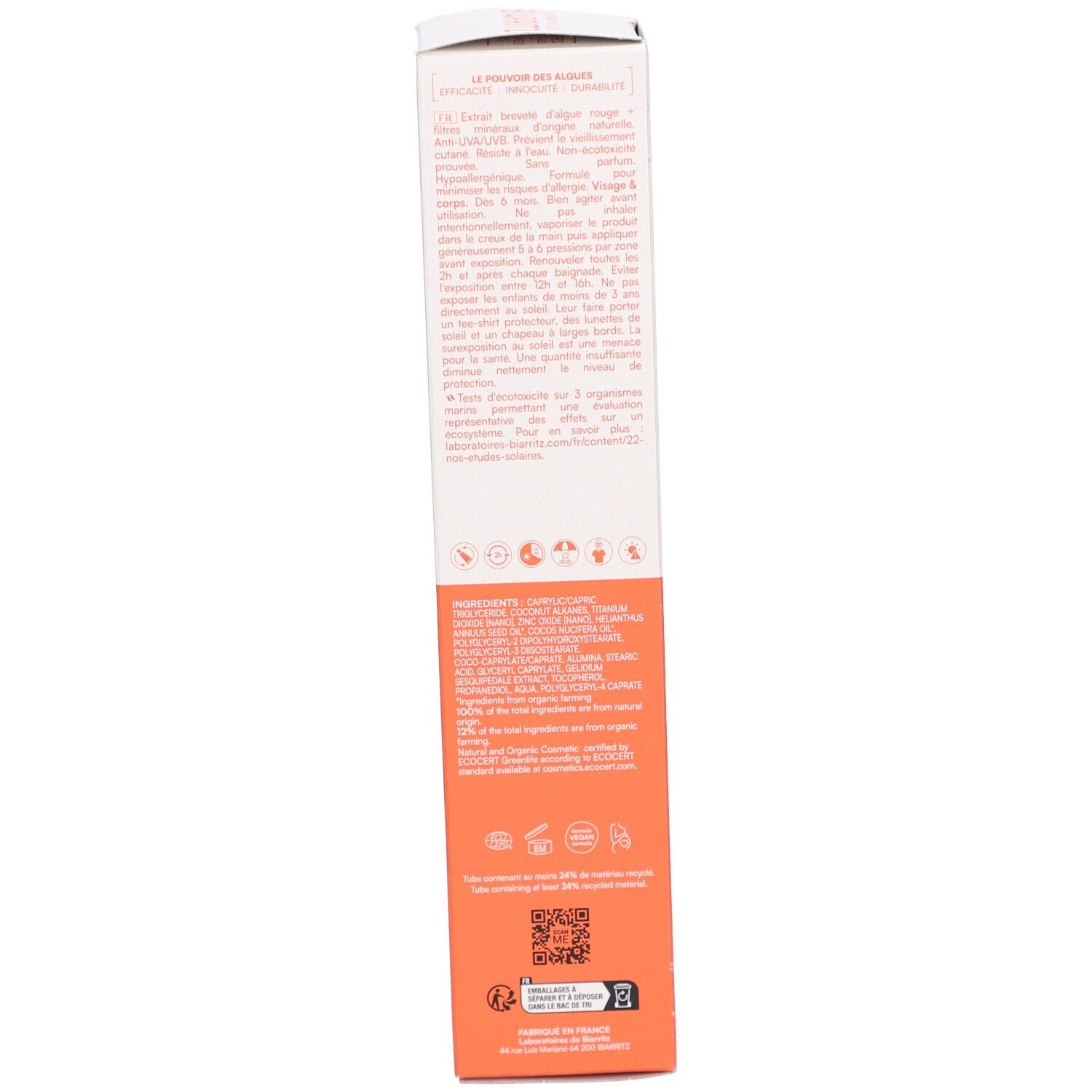 LABORATOIRES DE BIARRITZ Spray Solaire Famille SPF50+