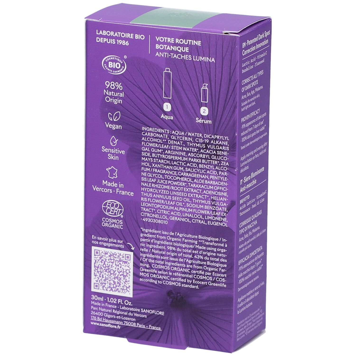SANOFLORE Lumina Sérum Eclat Anti-Tâches