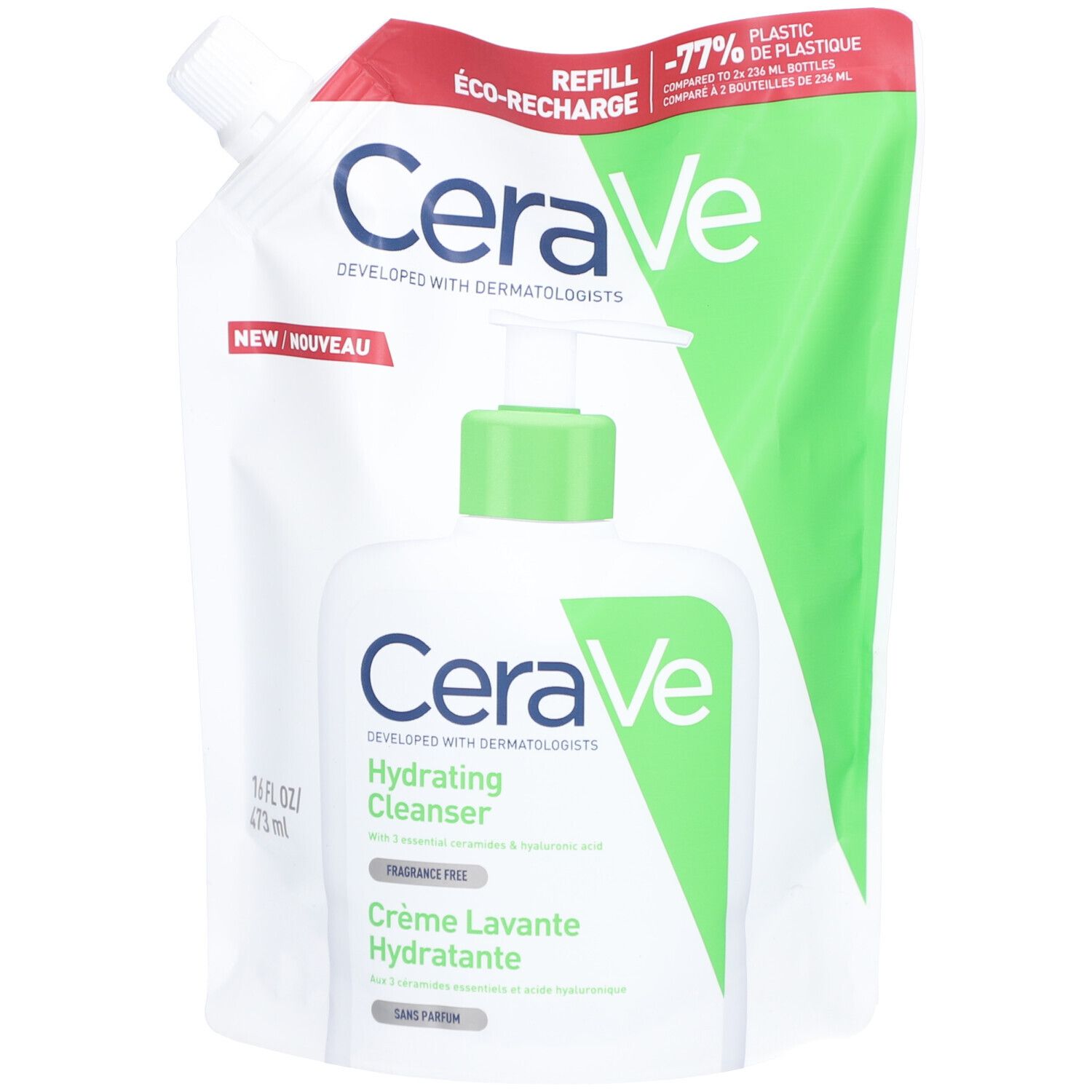 CERAVE Crème Lavante Hydratante Eco-Recharge