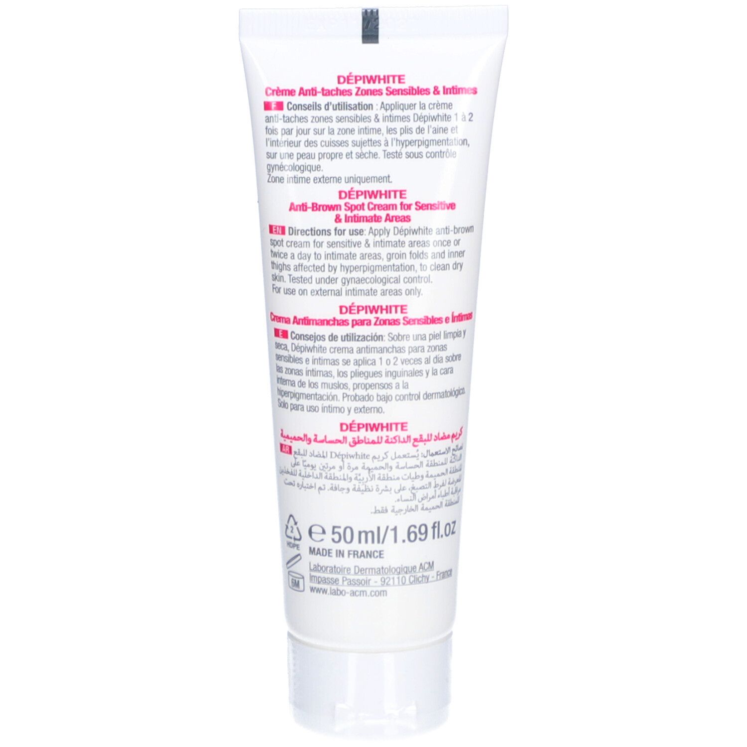 DEPIWHITE Crème Anti-Tâches Zones Sensibles & Intimes