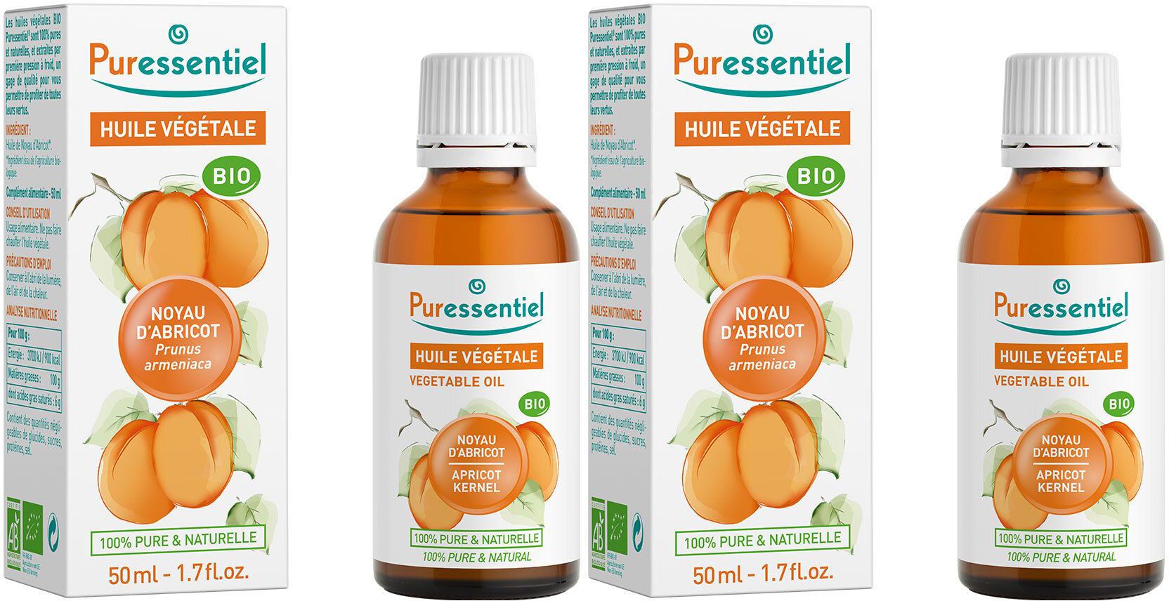 Puressentiel Huile Végétale BIO Noyau d'Abricot