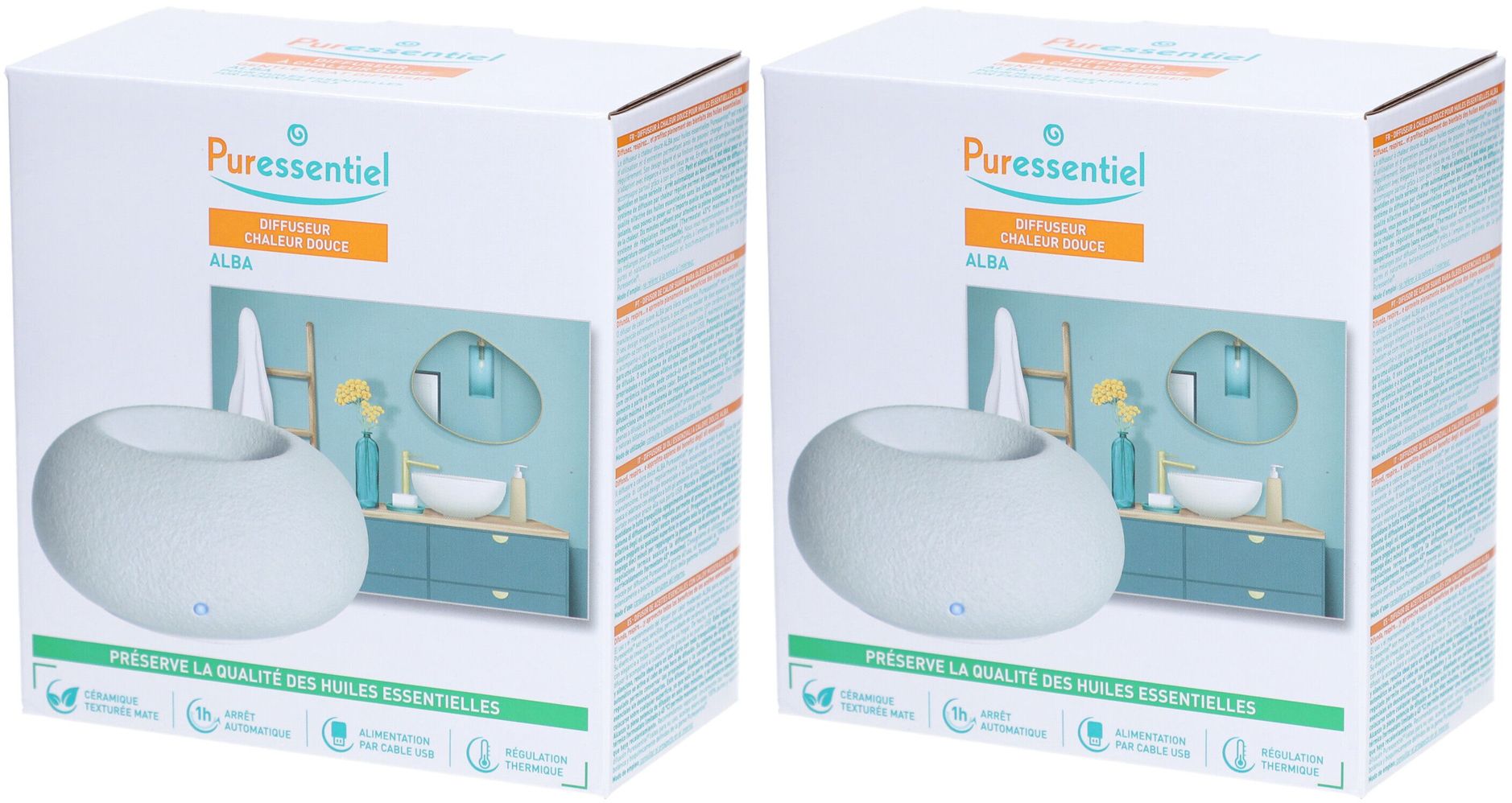 PURESSENTIEL Diffuseur à chaleur douce Alba x2