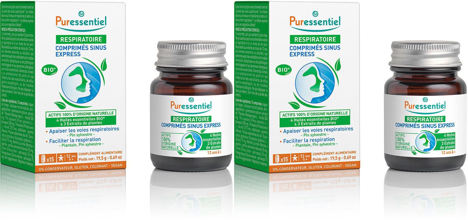 PURESSENTIEL RESPIRATOIRE Comprimés Sinus Express - 15 comprimés