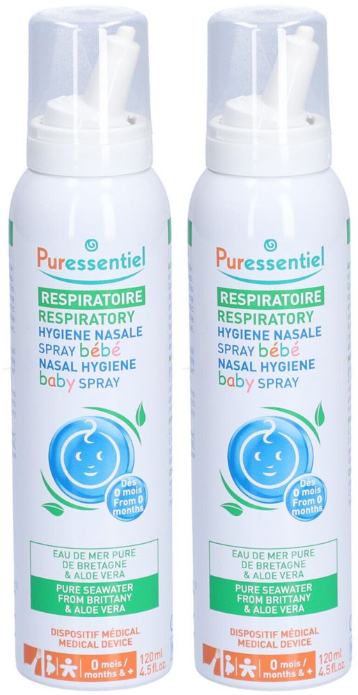 PURESSENTIEL Spray Hygiène Nasale Bébé 2x120 ml