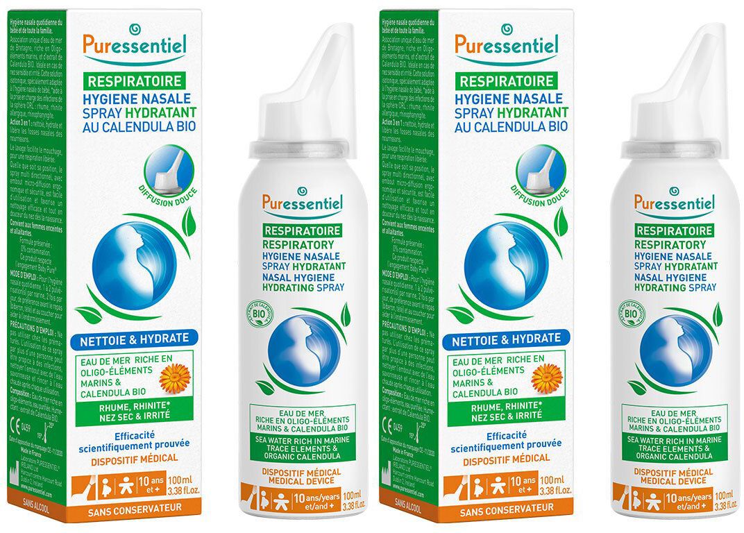 PURESSENTIEL RESPIRATOIRE Spray Hygiène Nasale Hydratant Respiratoire - 100 ml