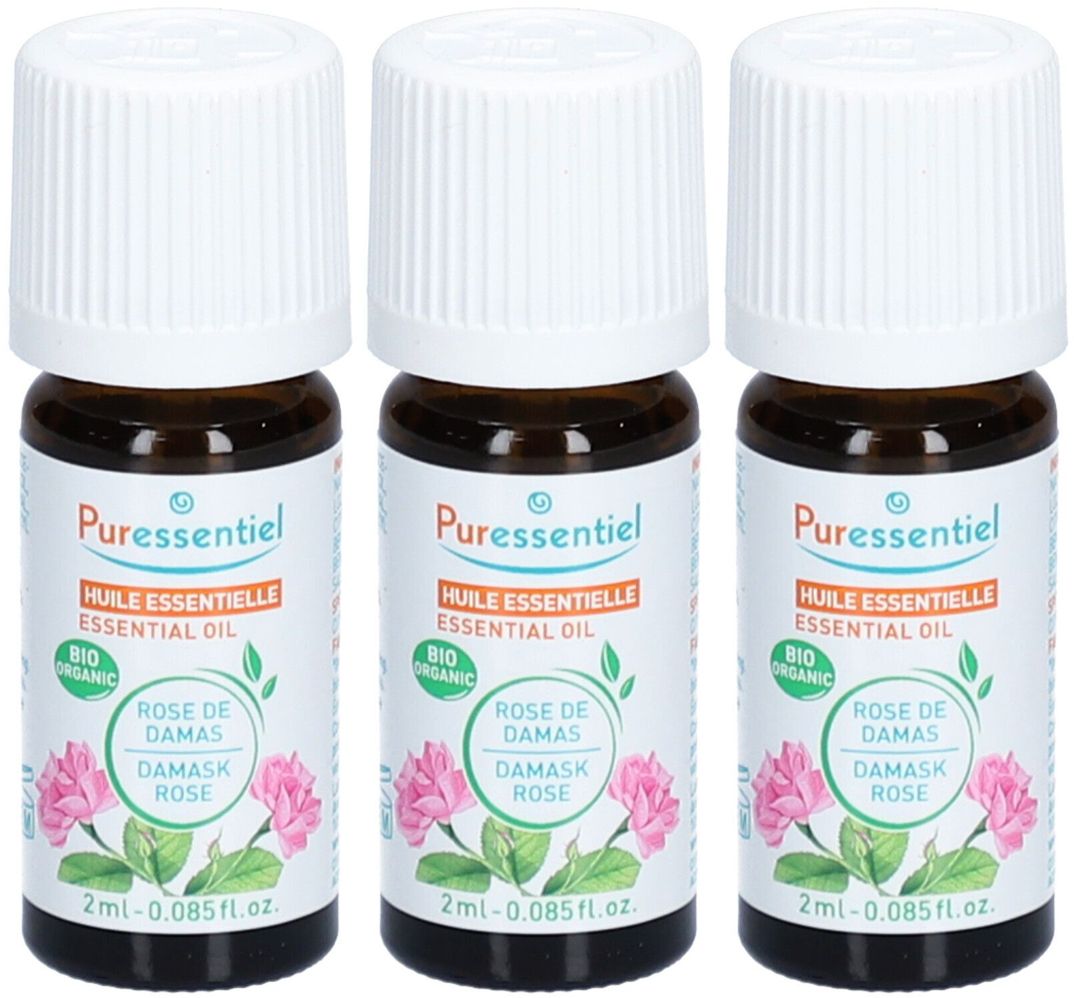 PURESSENTIEL Huile Essentielle Rose de Damas 3x2ml