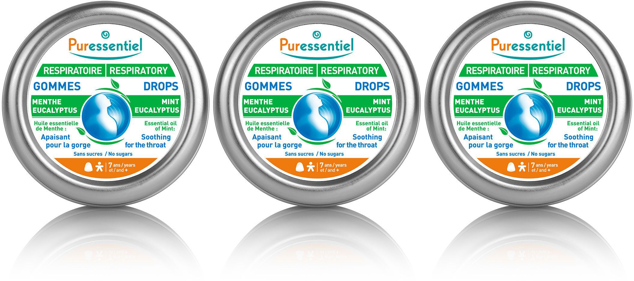 PURESSENTIEL RESPIRATOIRE Gommes Menthe-Eucalyptus Respiratoire - 45 g