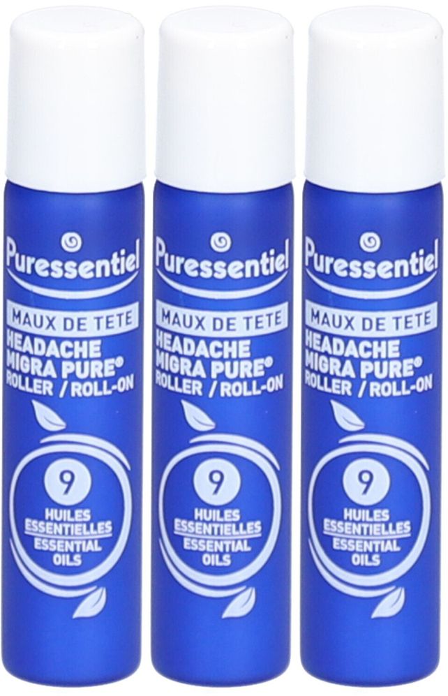 PURESSENTIEL Roller Maux de Tête 3x5ml