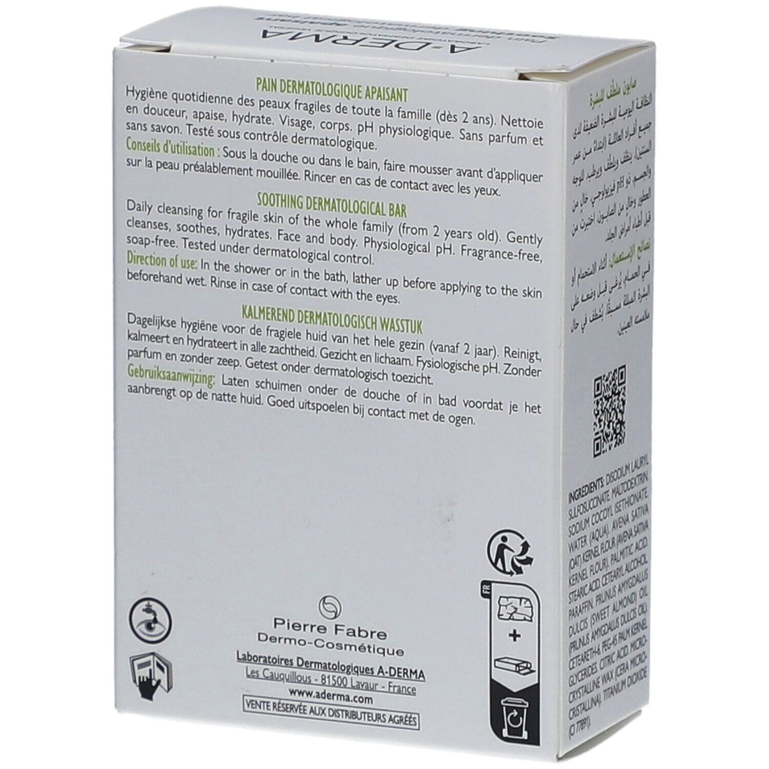 A-DERMA Pain Dermatologique Apaisant