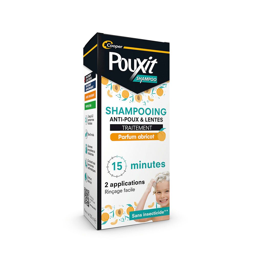 POUXIT Shampooing Anti-Poux & Lentes Parfum Abricot