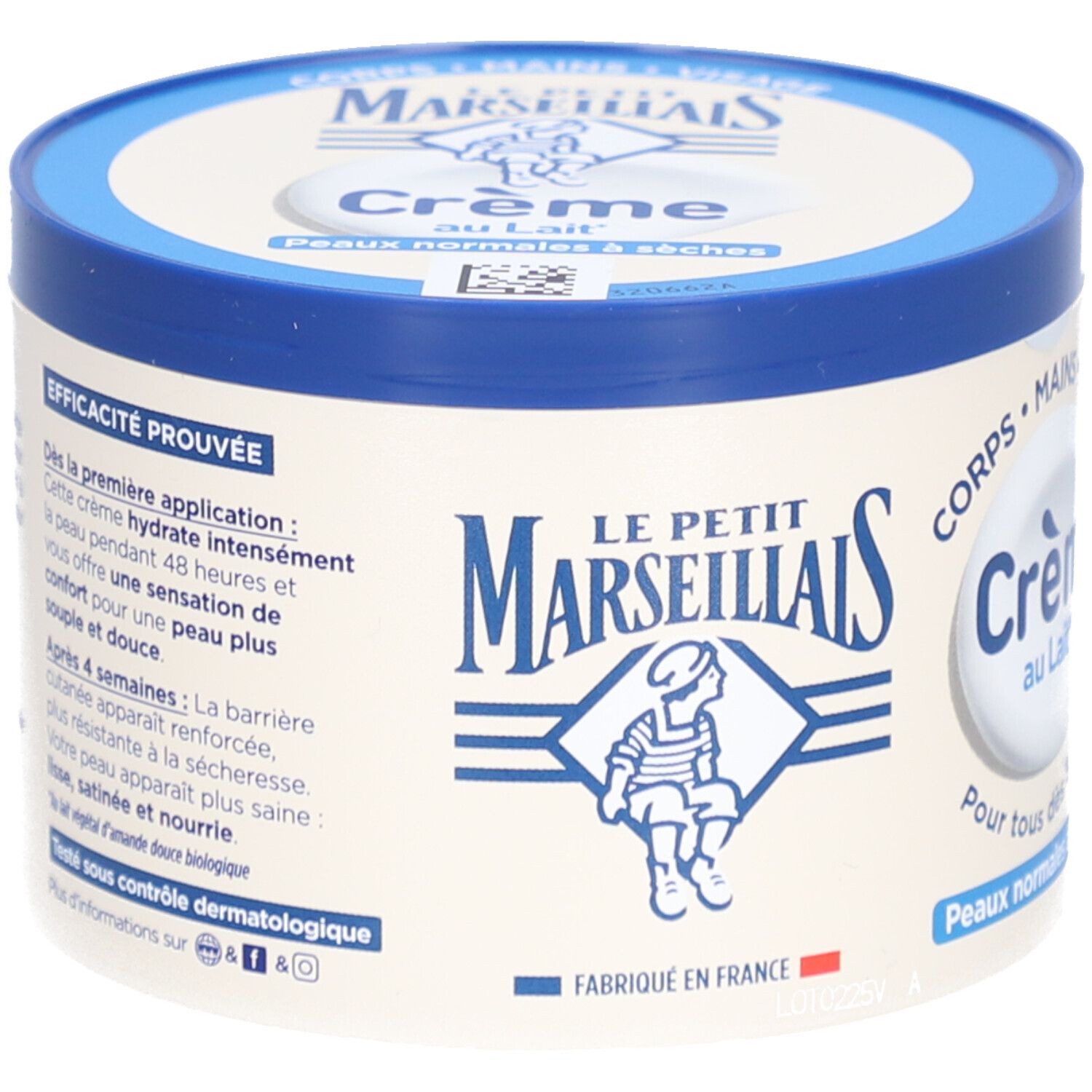 LE PETIT MARSEILLAIS Crème au Lait Peaux Normales à Sèches
