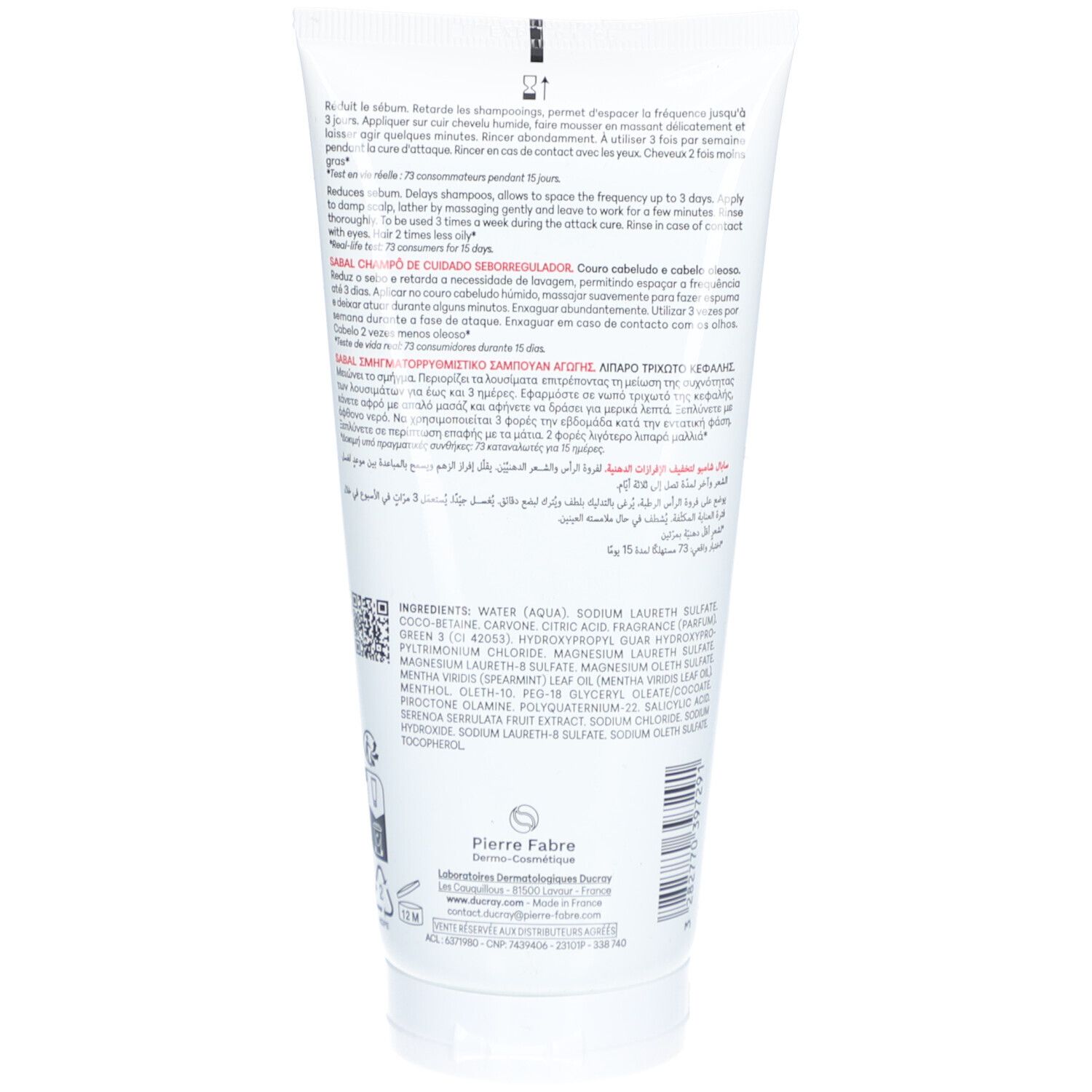 DUCRAY Sabal Shampooing Traitant Sébo-Régulateur