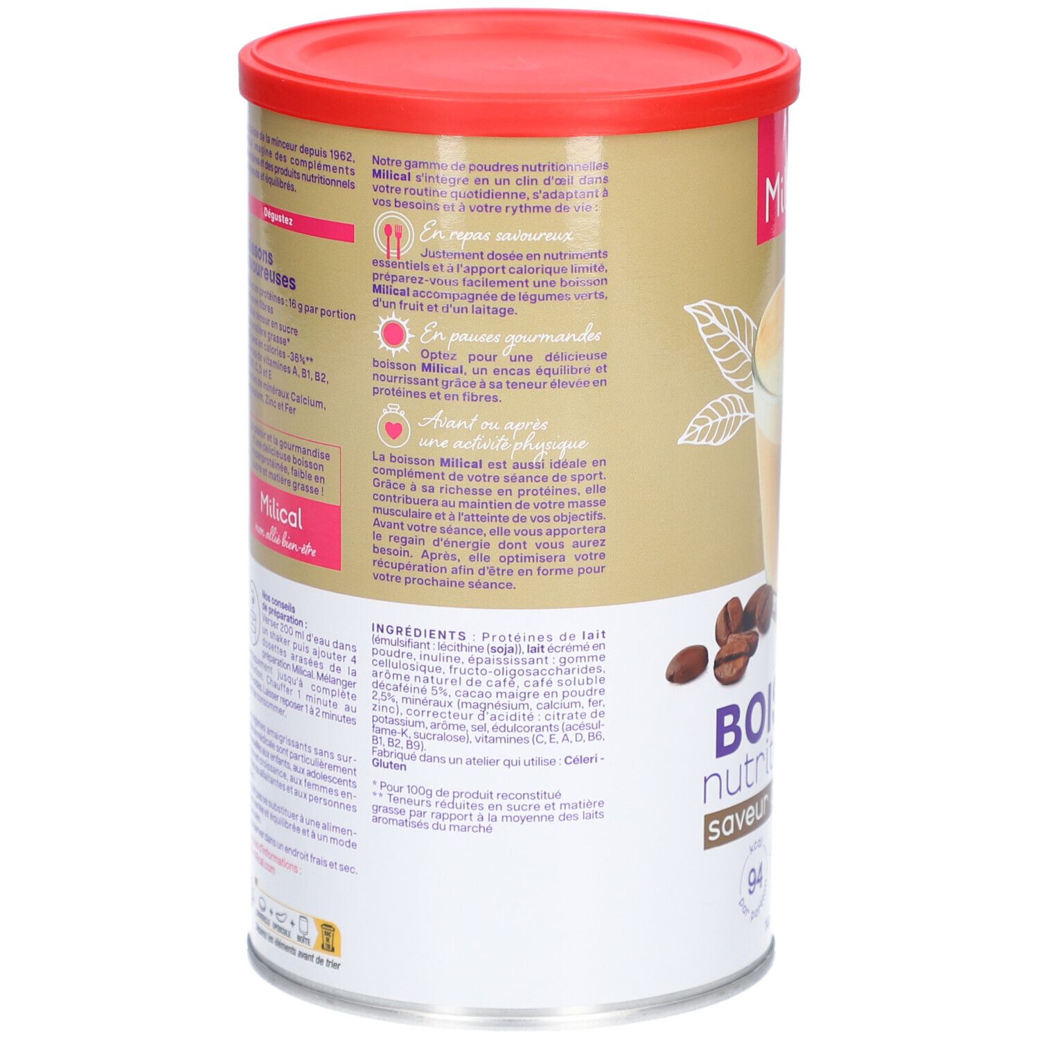 MILICAL Ma Boisson Nutritionnelle Saveur Cappuccino