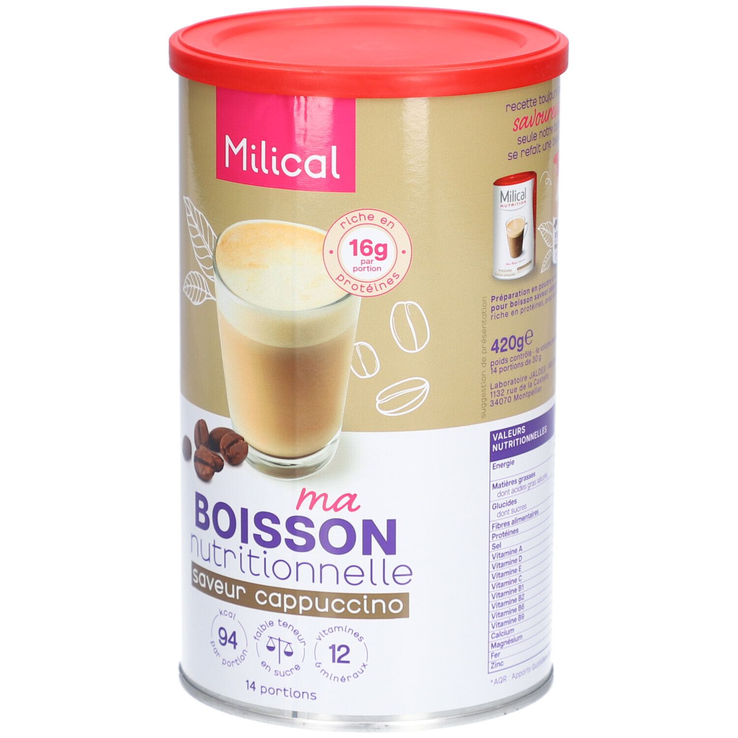 MILICAL Ma Boisson Nutritionnelle Saveur Cappuccino
