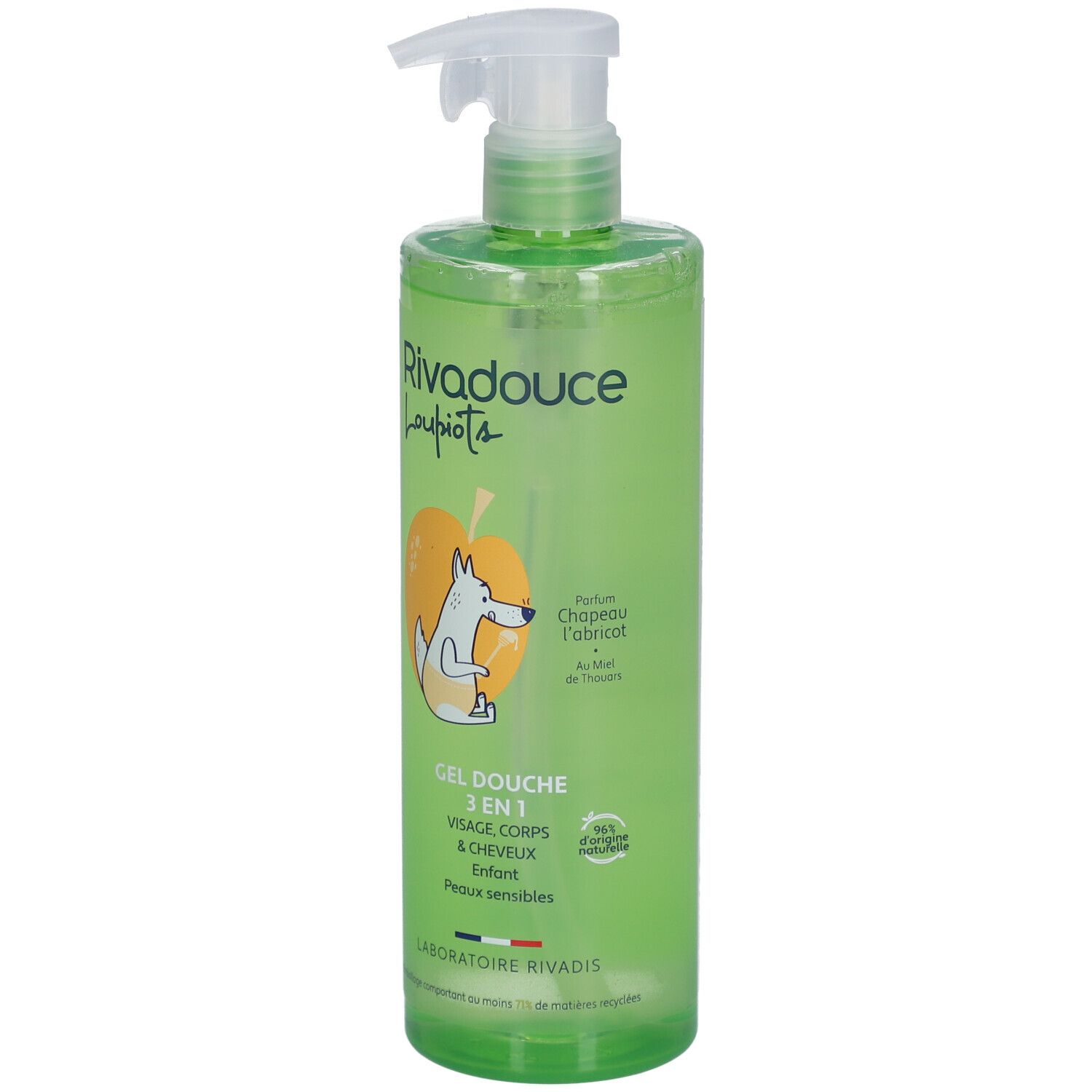 RIVADOUCE Gel Douche 3en1 Loupiots Chapeau l'Abricot 400 ml