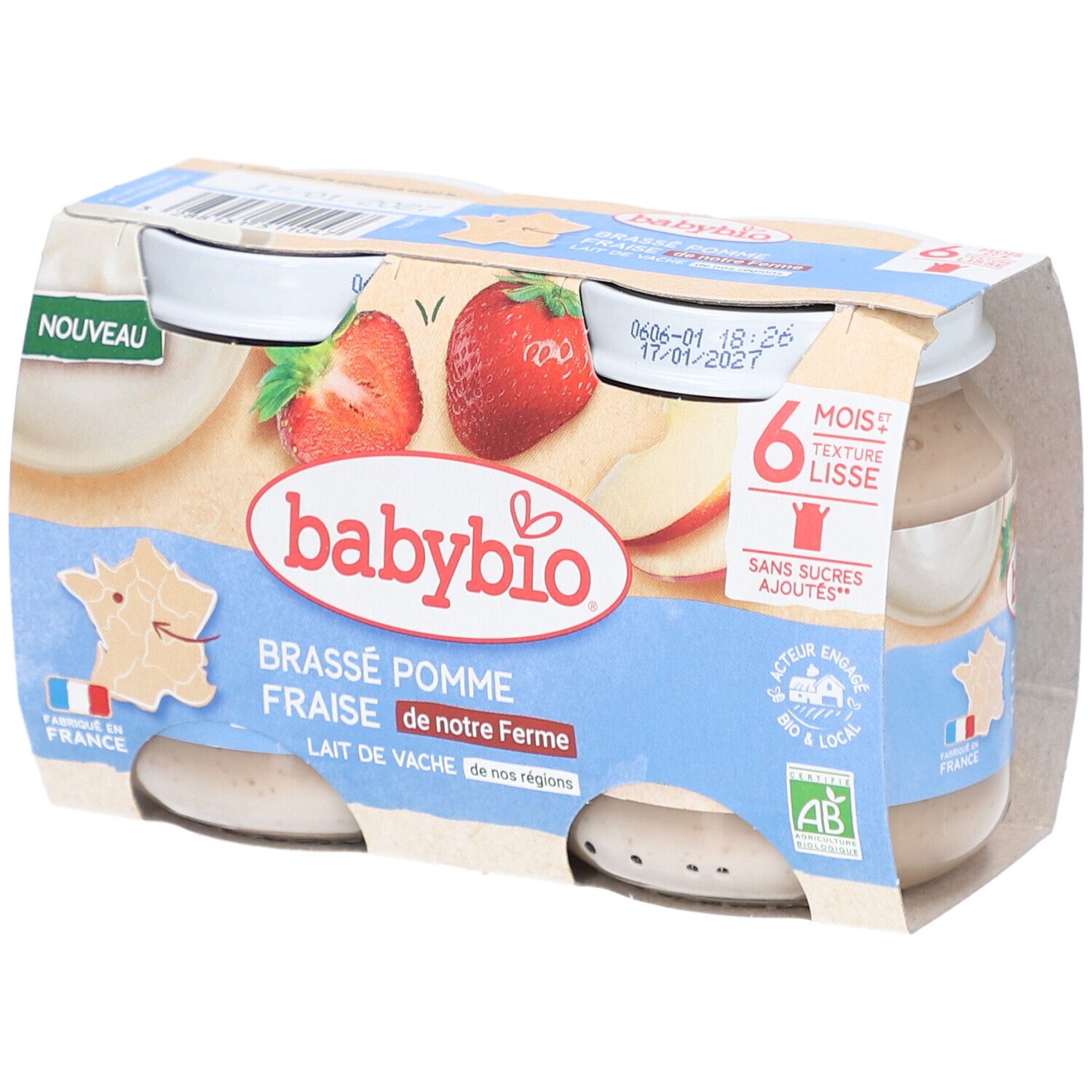 BABYBIO Brassé Pomme Fraise