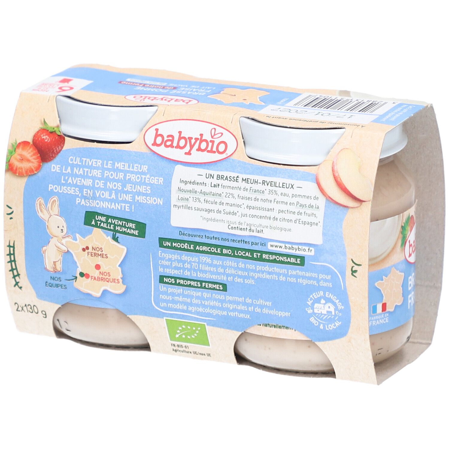 BABYBIO Brassé Pomme Fraise