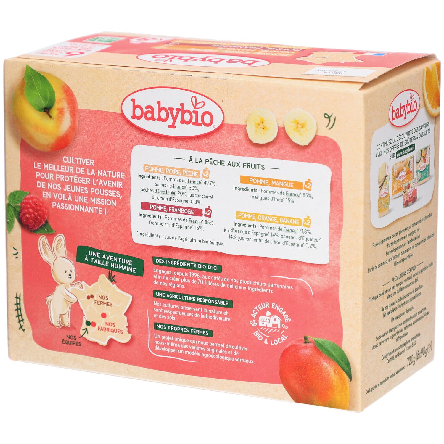 BABYBIO Gourdes Fruits Multi Parfums
