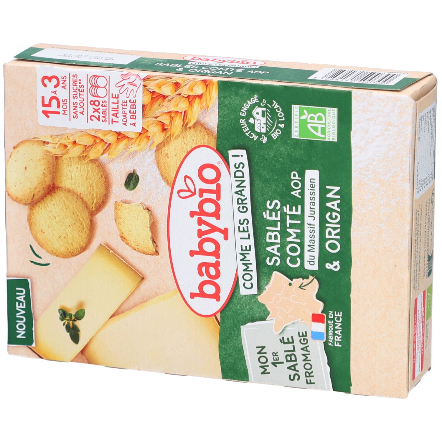 BABYBIO Sablé Comté AOP & Origan